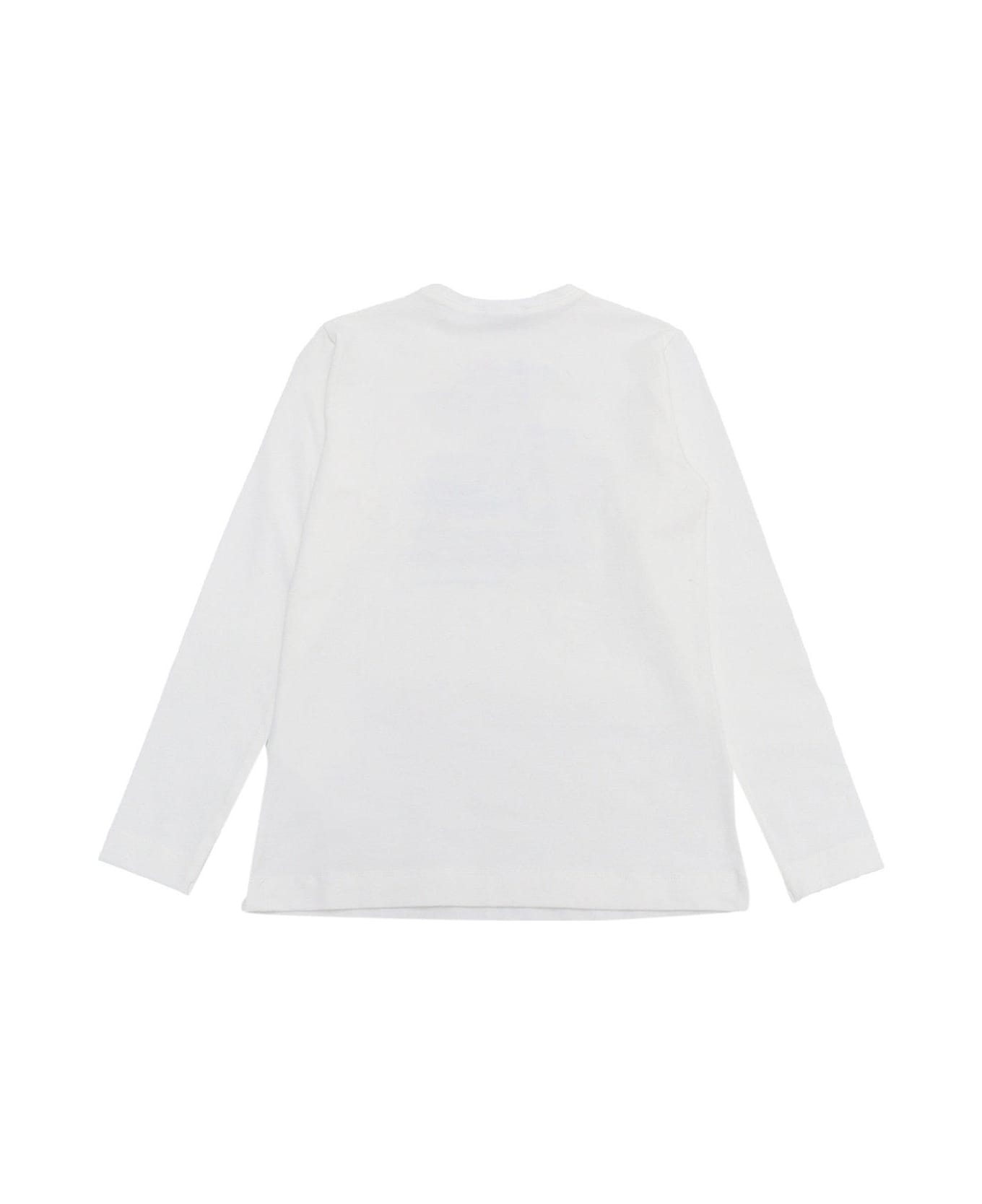 Monnalisa Book Printed Long-sleeved T-shirt - Panna