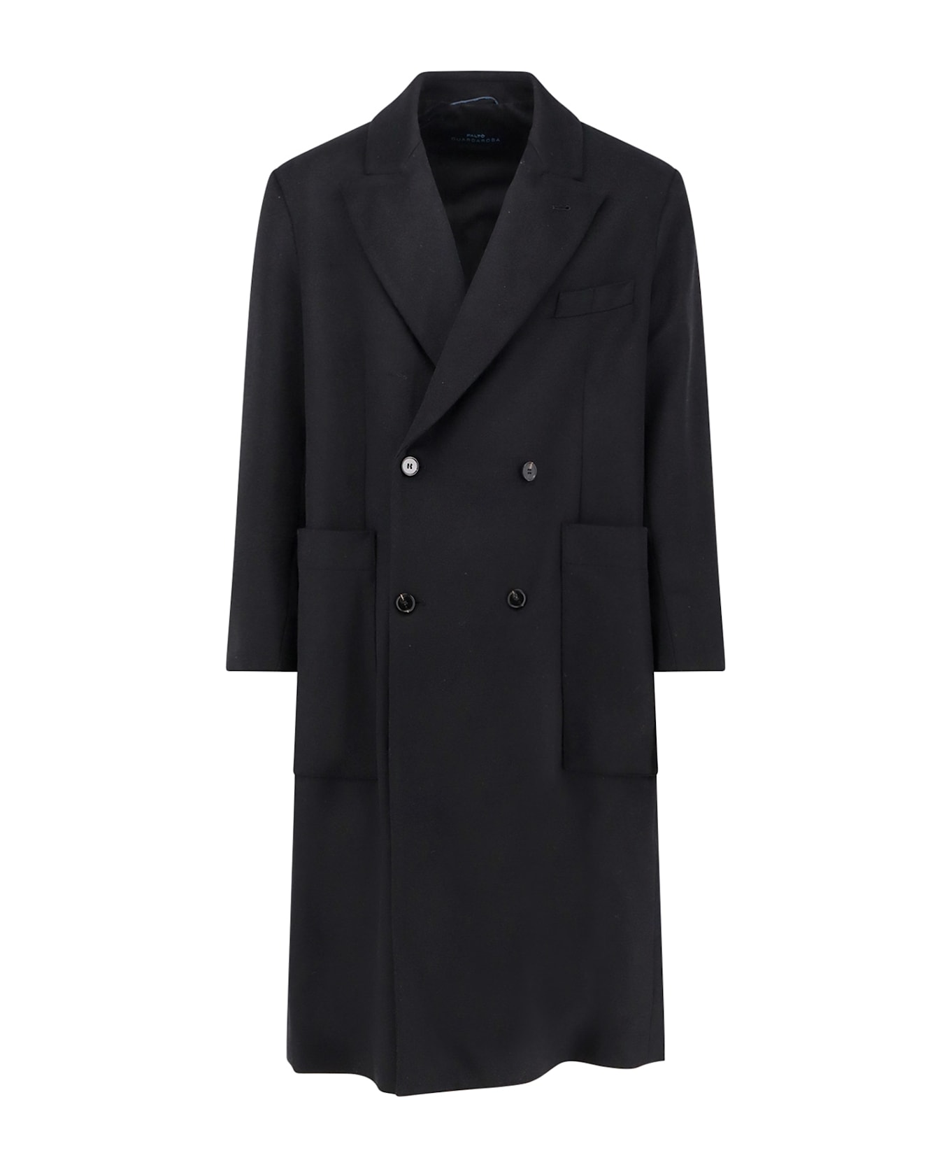 Paltò Ganzo Wool And Cashmere Coat - Black