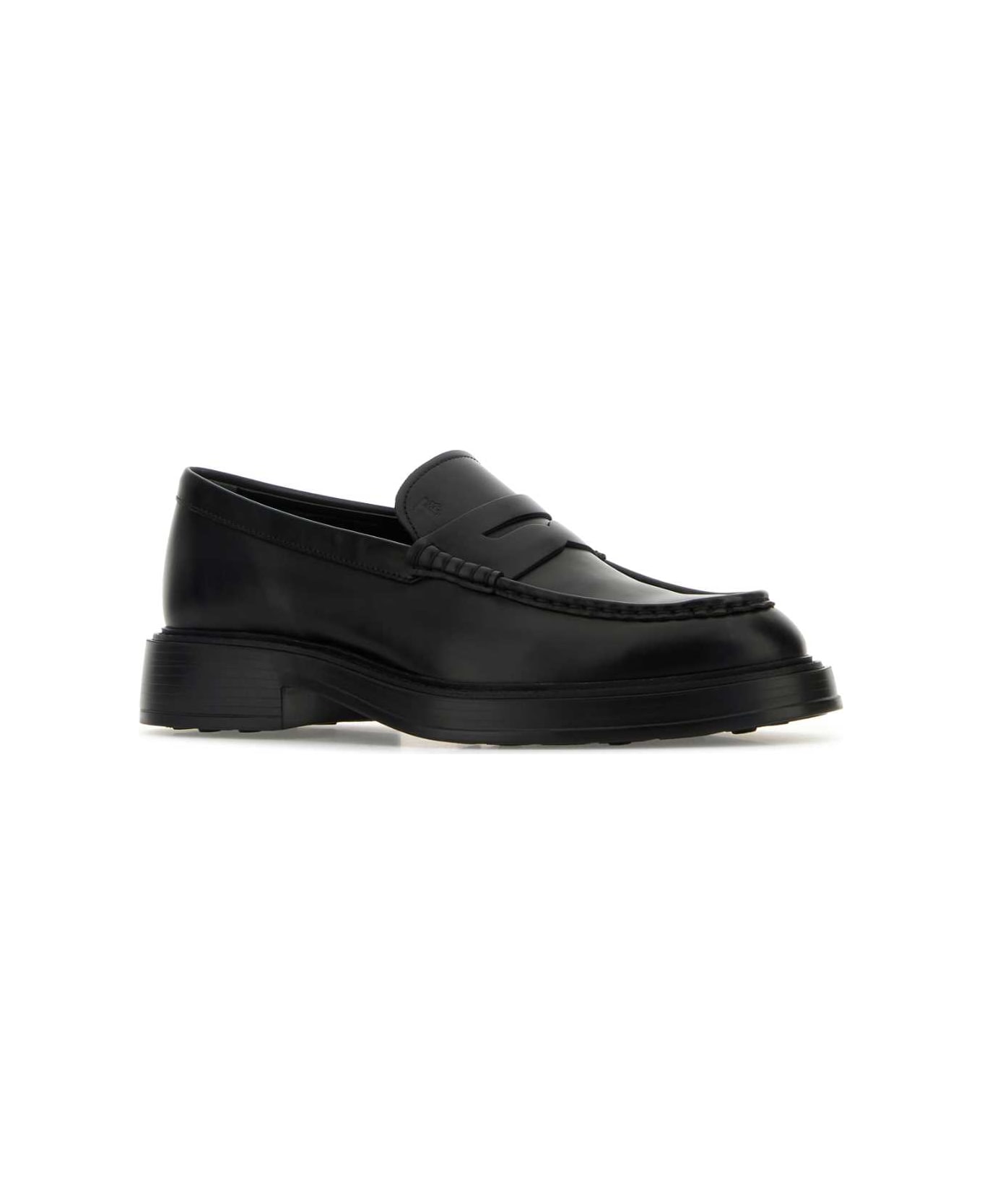 Tod's Black Leather Loafers - NERO