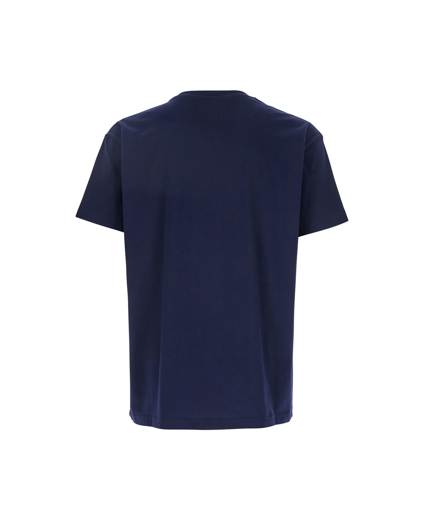 Vivienne Westwood Blue Crewneck T-shirt With Orb Logo Detail On The Front In Cotton Woman - Blu