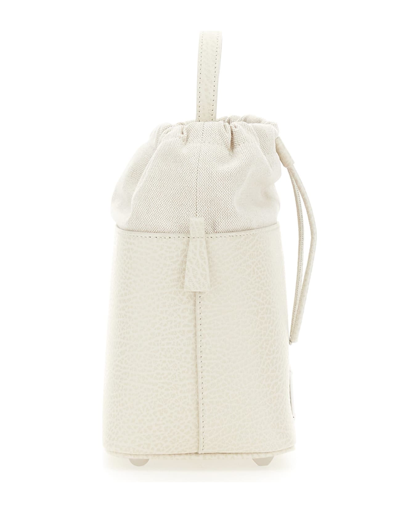 Maison Margiela Bucket Bag With Logo - Greige