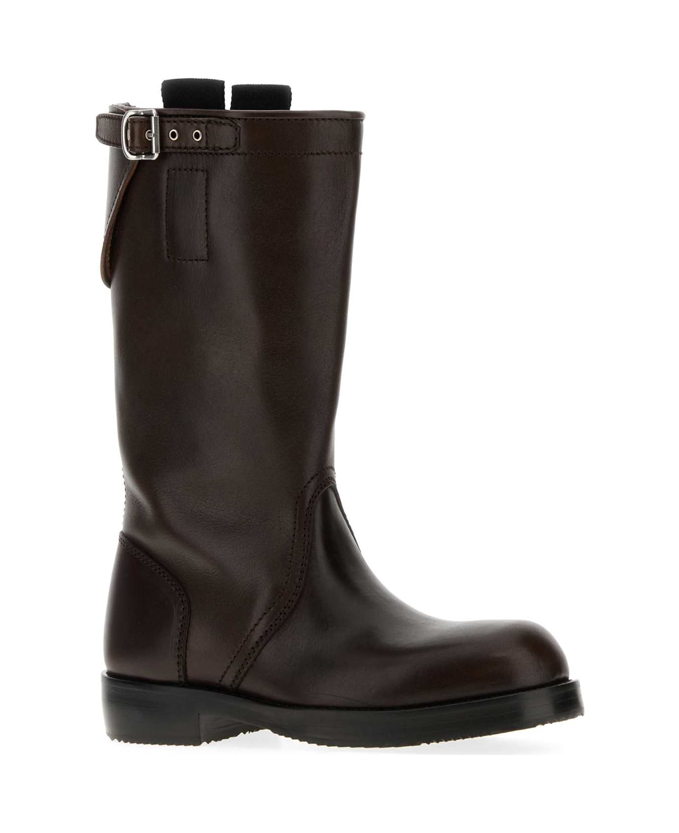 Dries Van Noten Dark Brown Leather Boots - DARKBROWN