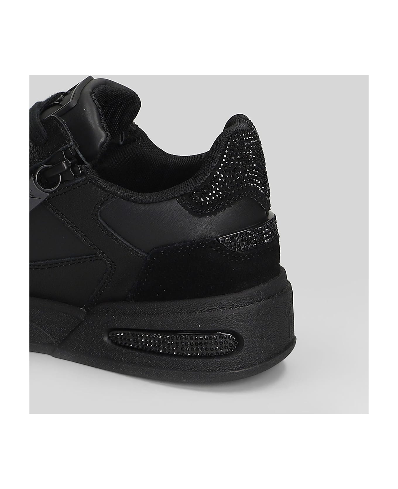 Giuseppe Zanotti Gz-ghost Sneakers In Black Suede And Leather - black