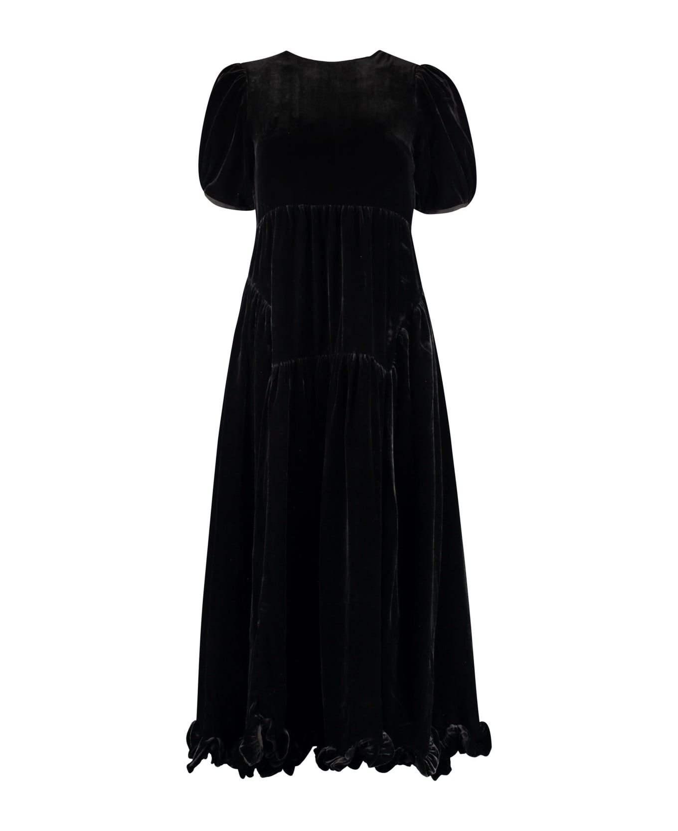 Cecilie Bahnsen Myrleen Velvet Dress - black