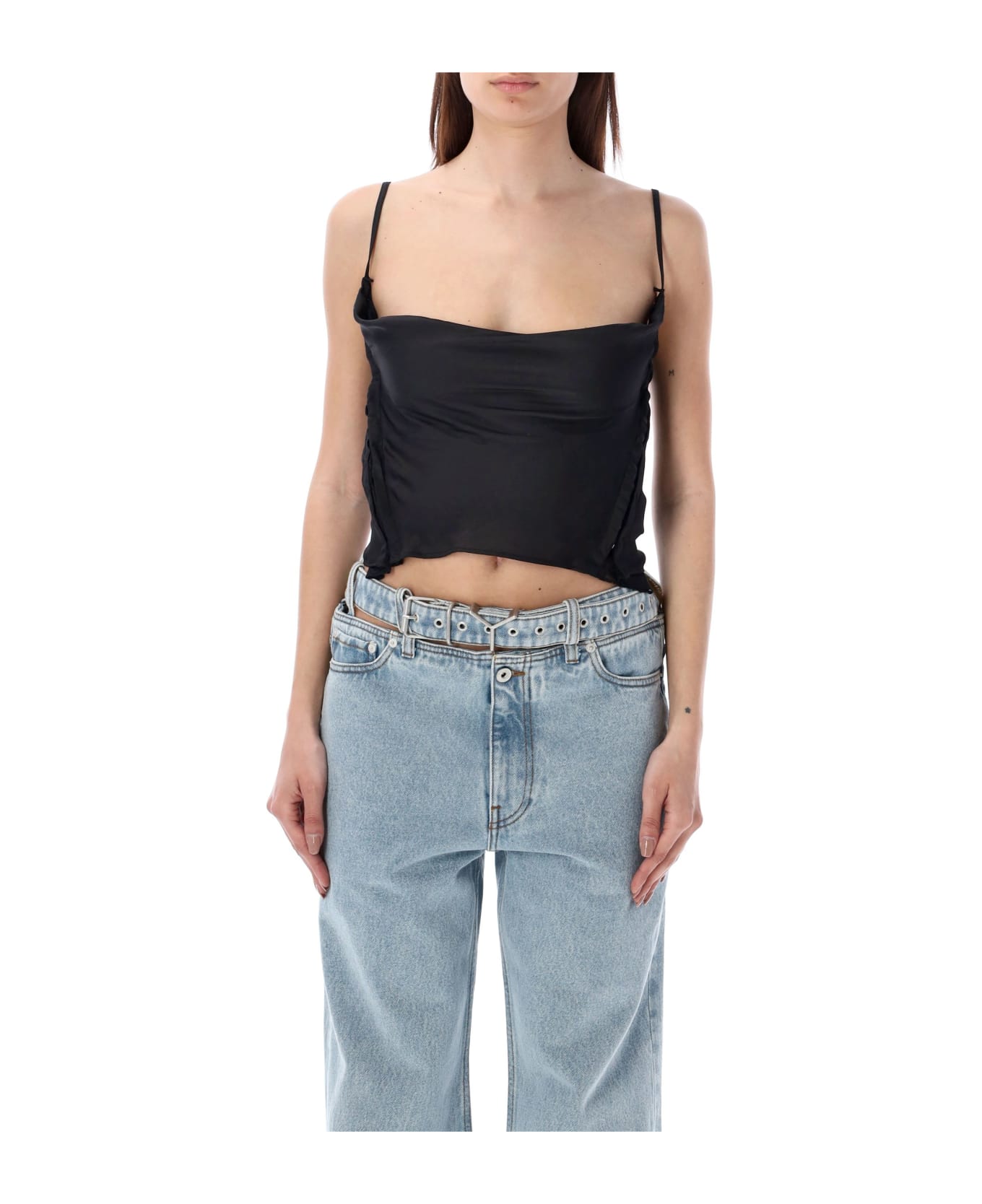 Y/Project Hook And Eye Top - BLACK