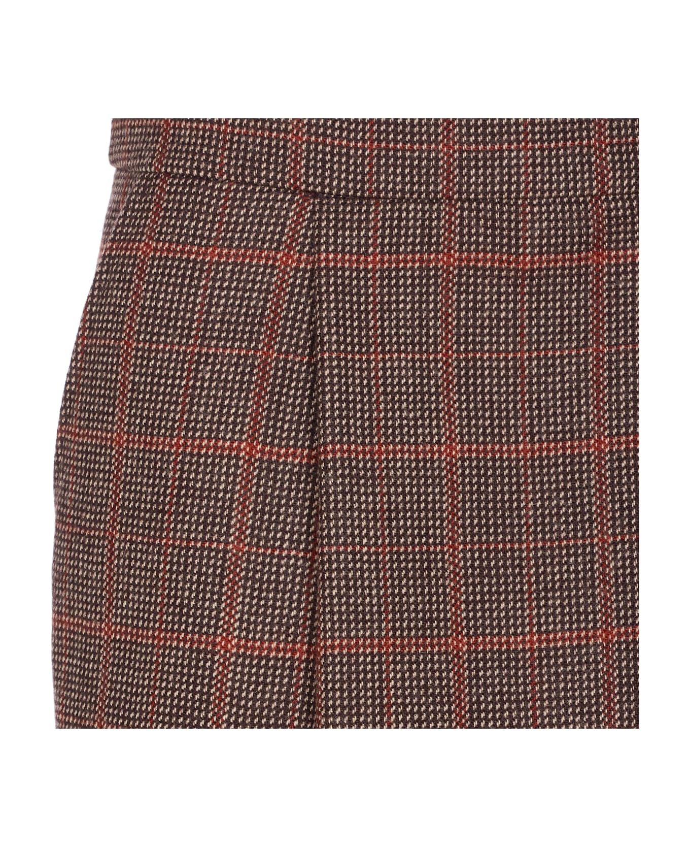 Chloé Mini Check Skirt - Brown