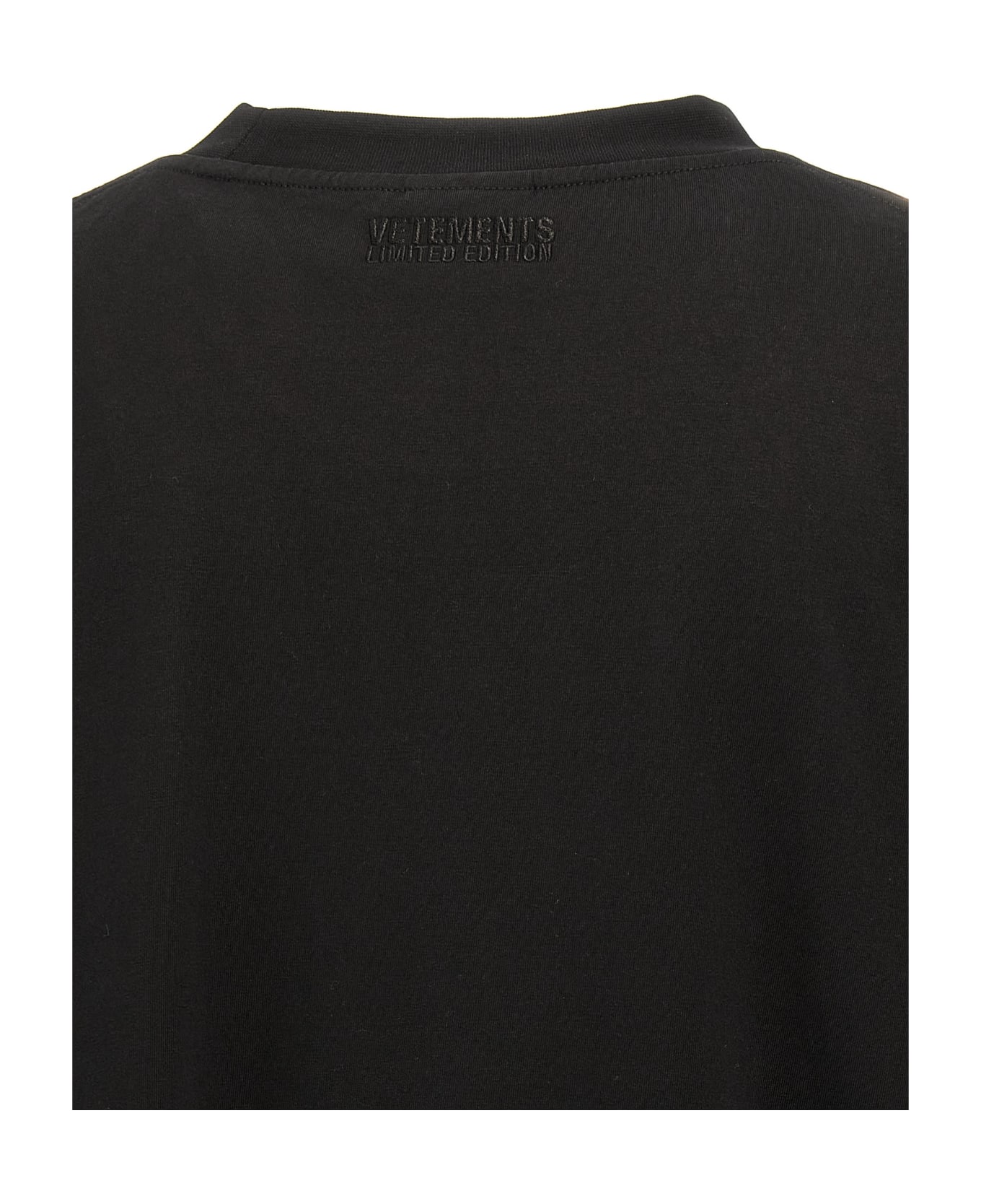 VETEMENTS 'sticker Logo' T-shirt - BLACK シャツ