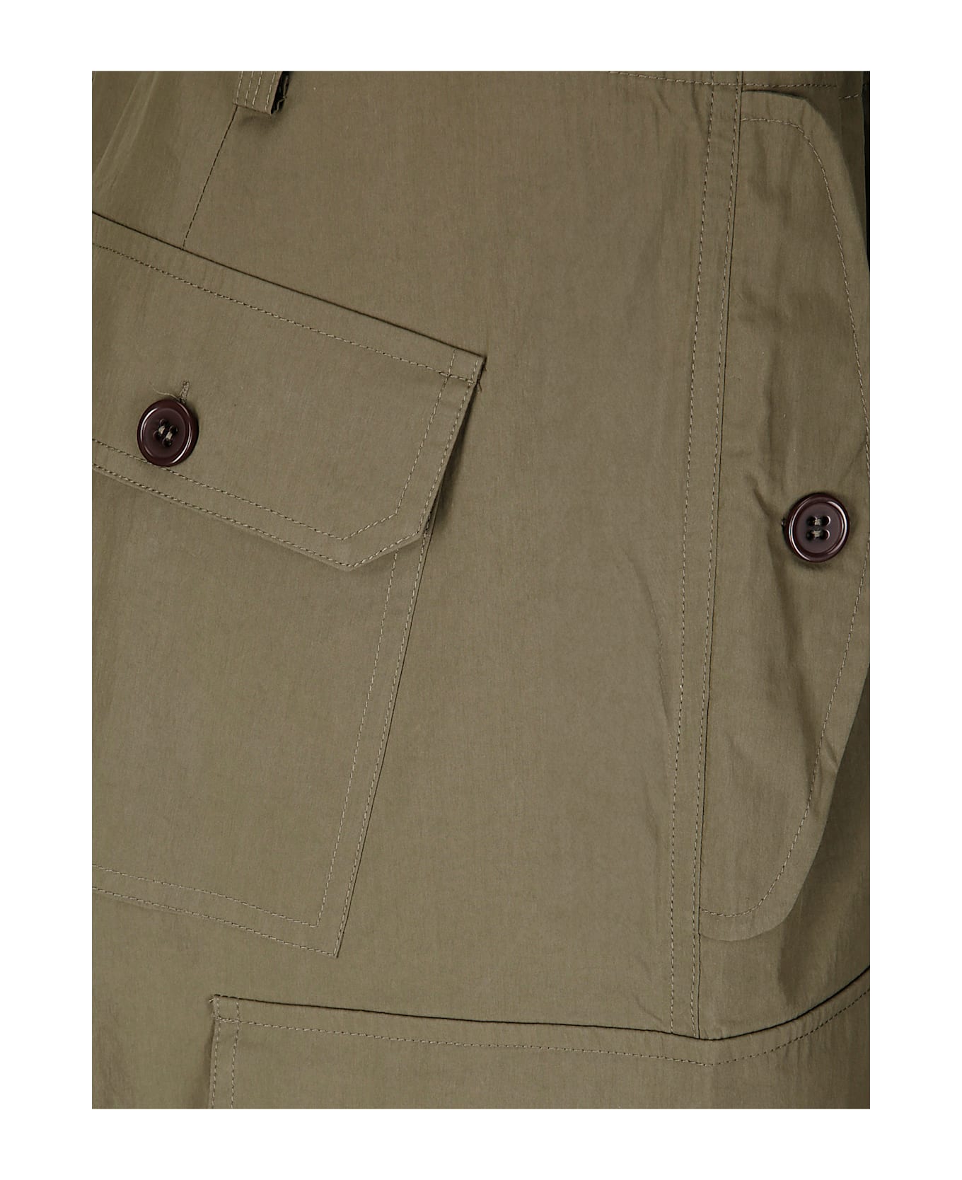 Parosh Trousers - OLIVE GREEN