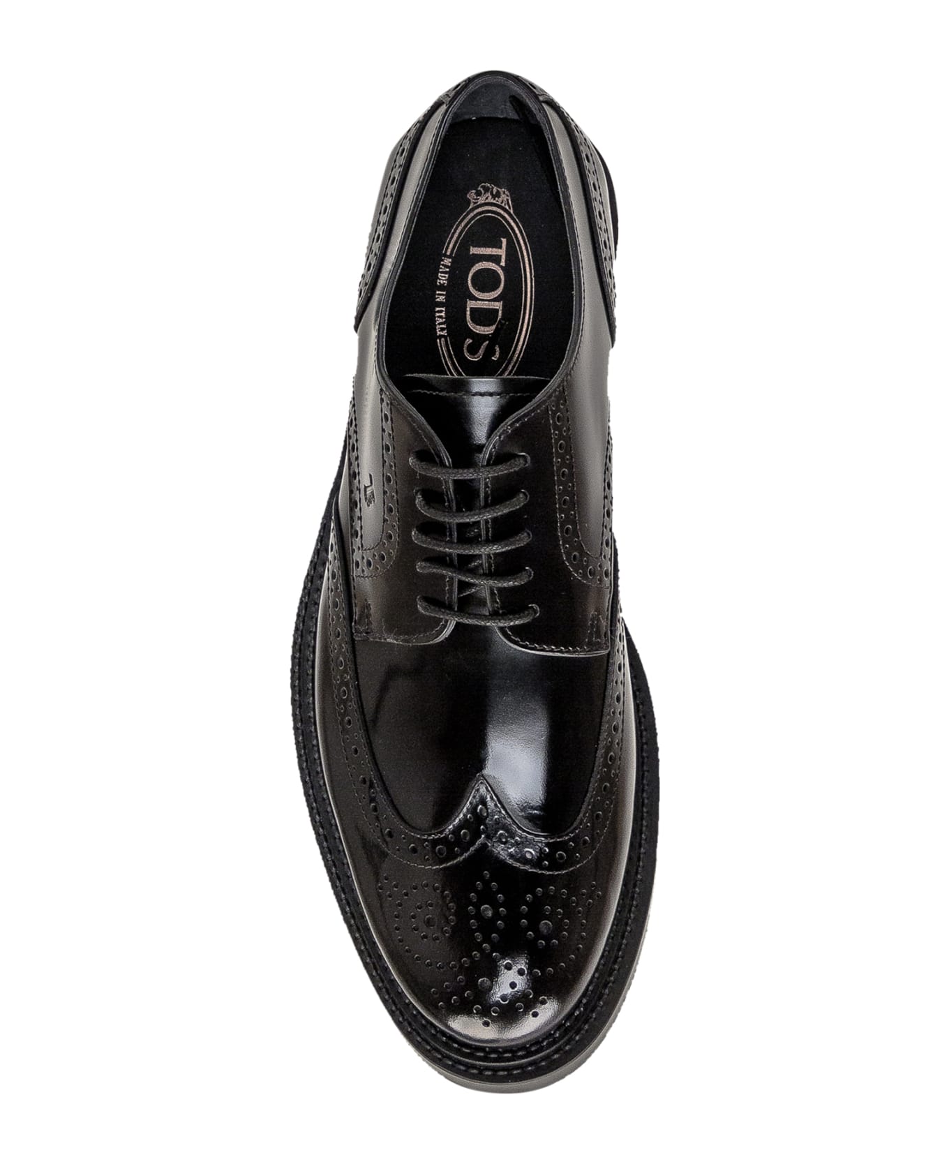 Tod's Bucature Laced Derby Shoes - NERO