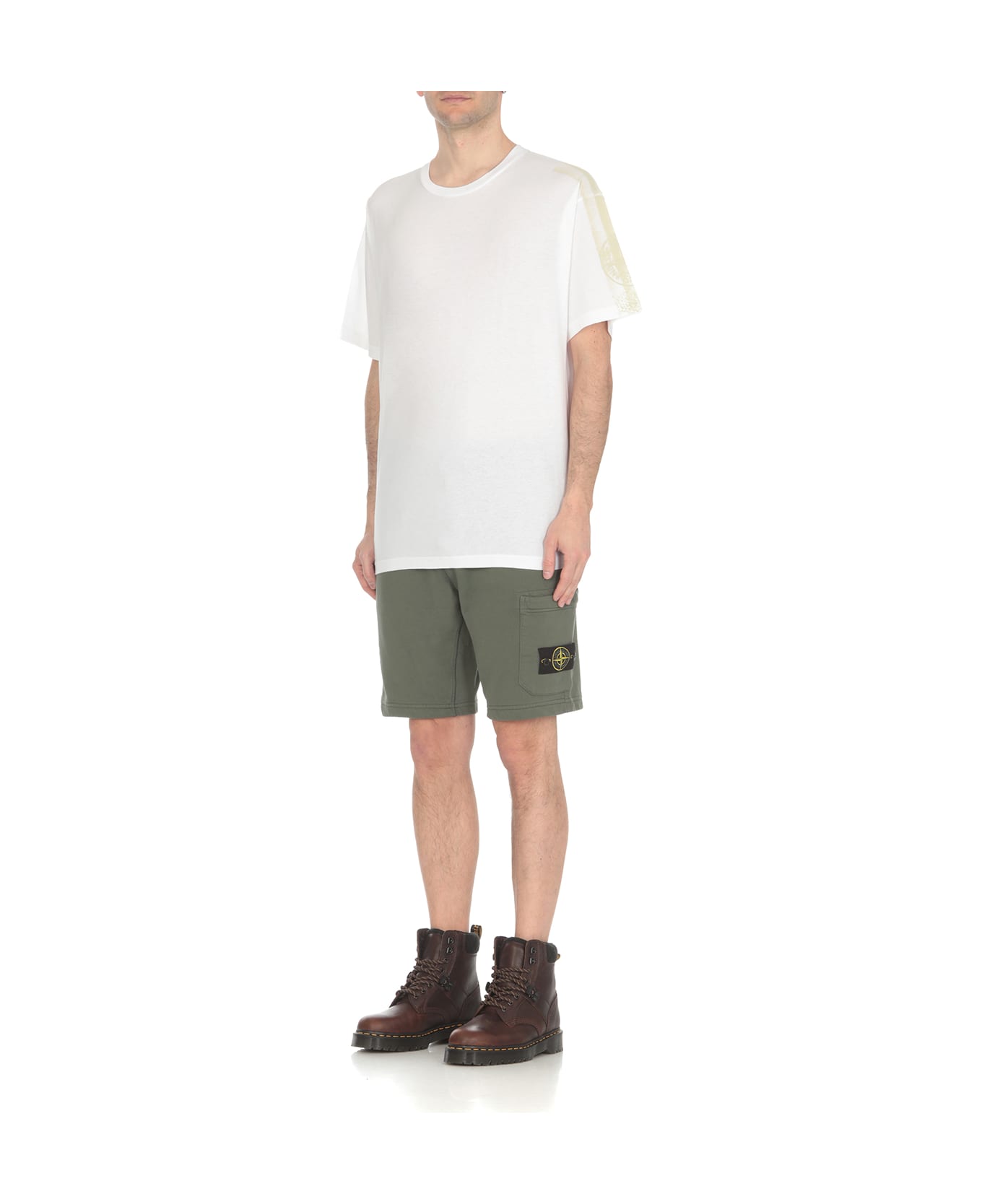 Stone Island Cotton T-shirt - White シャツ
