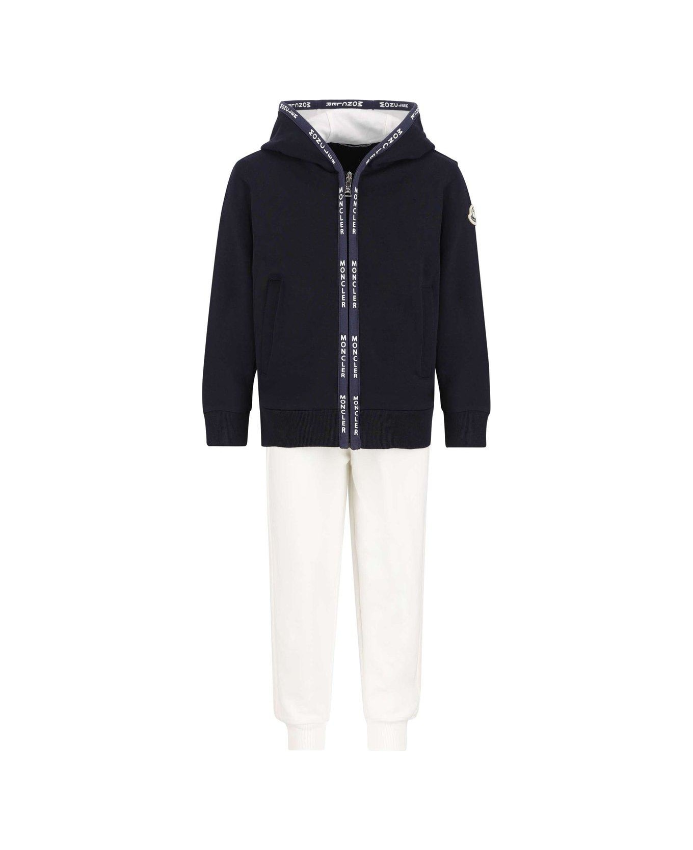 Moncler Zip-up Long-sleeved Tracksuit - Blue