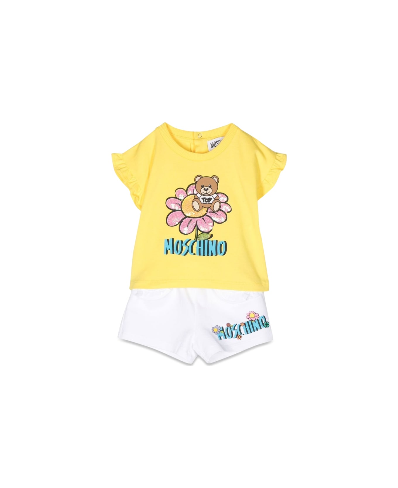 Moschino T-shirt And Shorts Set - WHITE