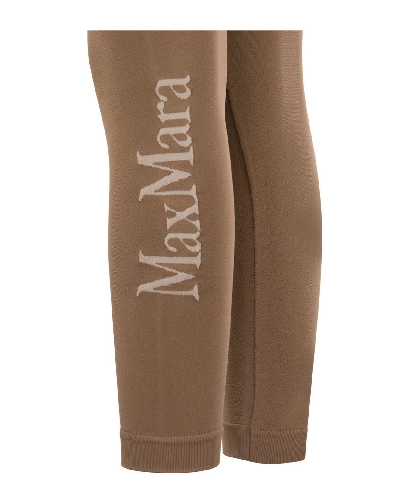 'S Max Mara Logo Detailed High Waist Leggings - Cammello