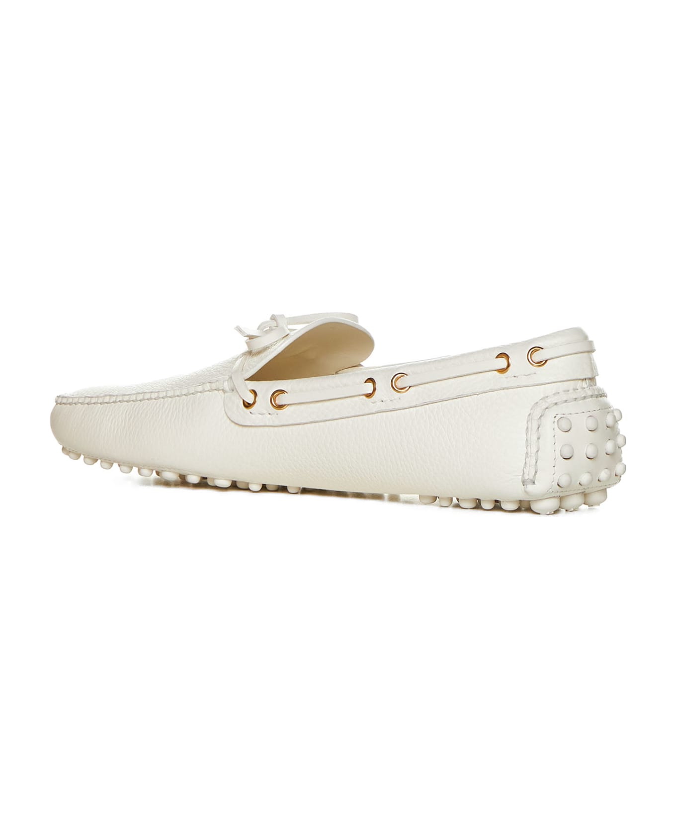 Car Shoe Loafers - White