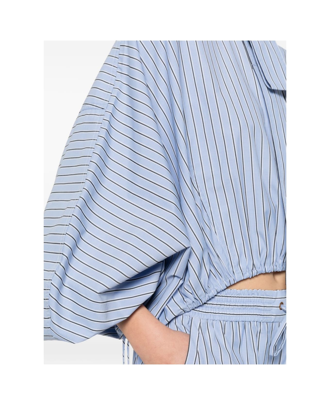 Zimmermann Denim Cotton Blouse - Clear Blue