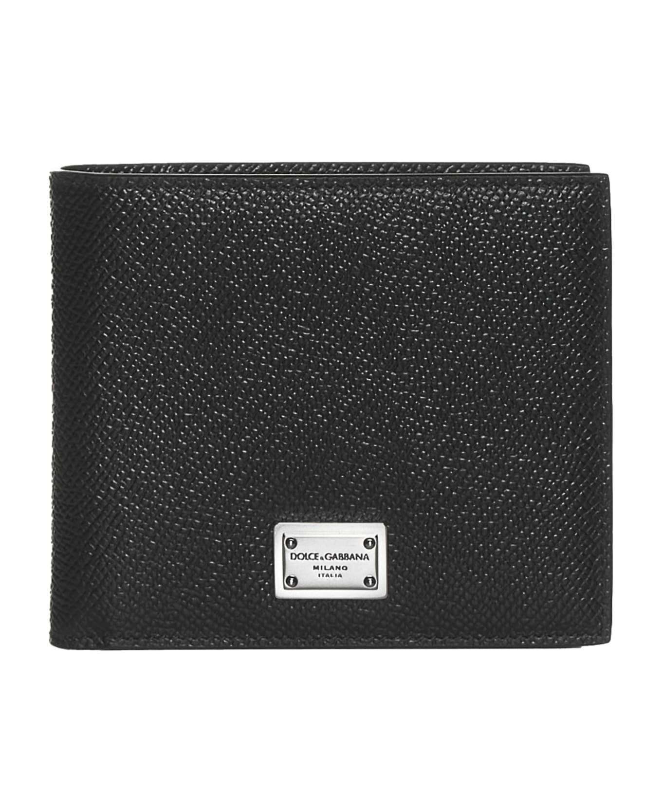 Dolce & Gabbana Logo Bifold Wallet - Black