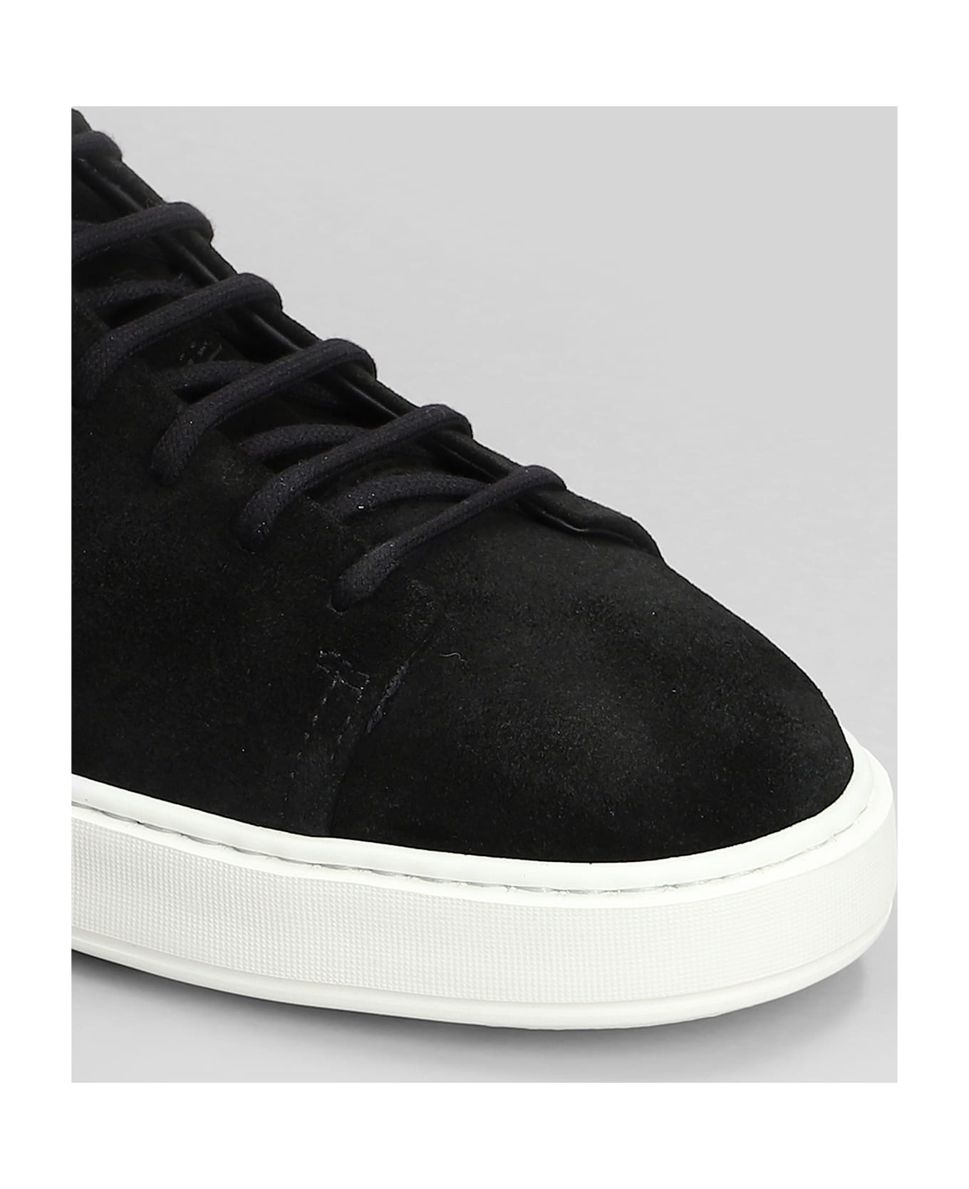 Santoni Drunks Sneakers In Black Suede - black