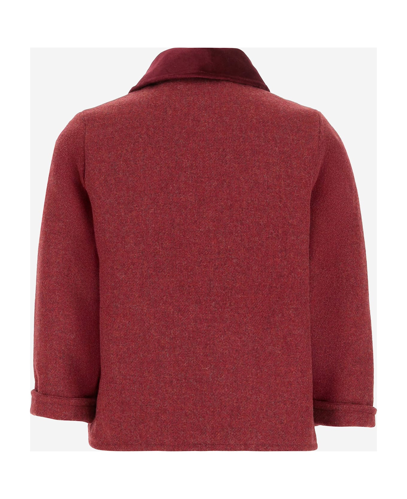 Nicoletta Fanna Wool Coat - Red