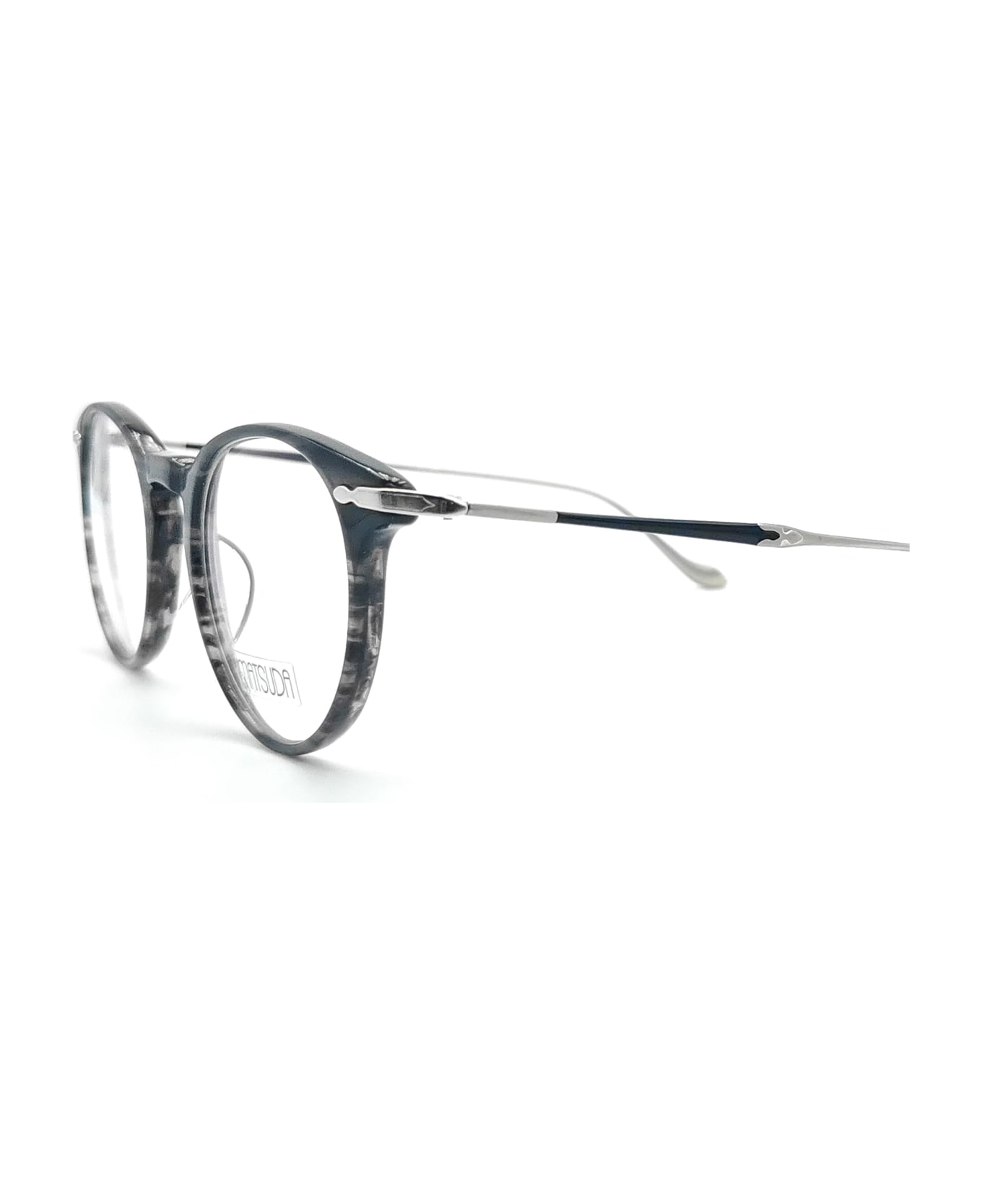Matsuda M2056 - Black Stripe / Brushed Silver Rx Glasses - black/silver