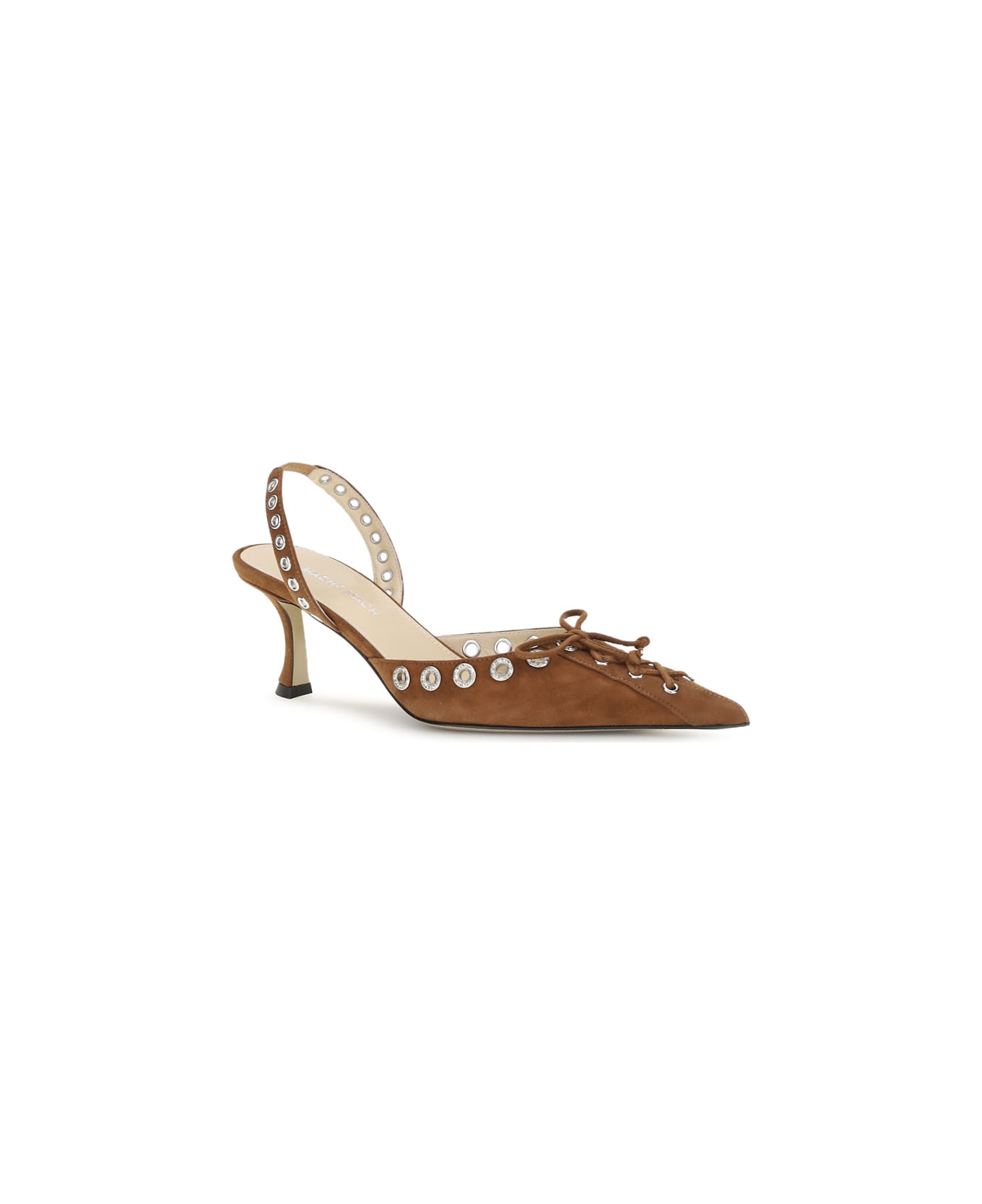 Mach 
Mach Crystalized Pointed Toe Slingback (65mm)