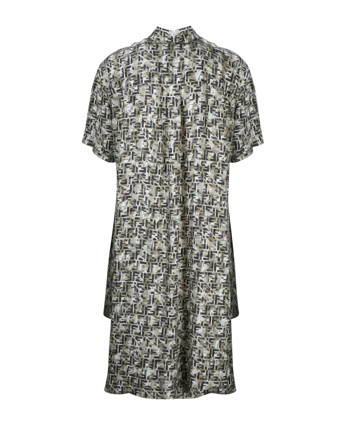 Fendi Habotay Camouflage Long Shirt - Green