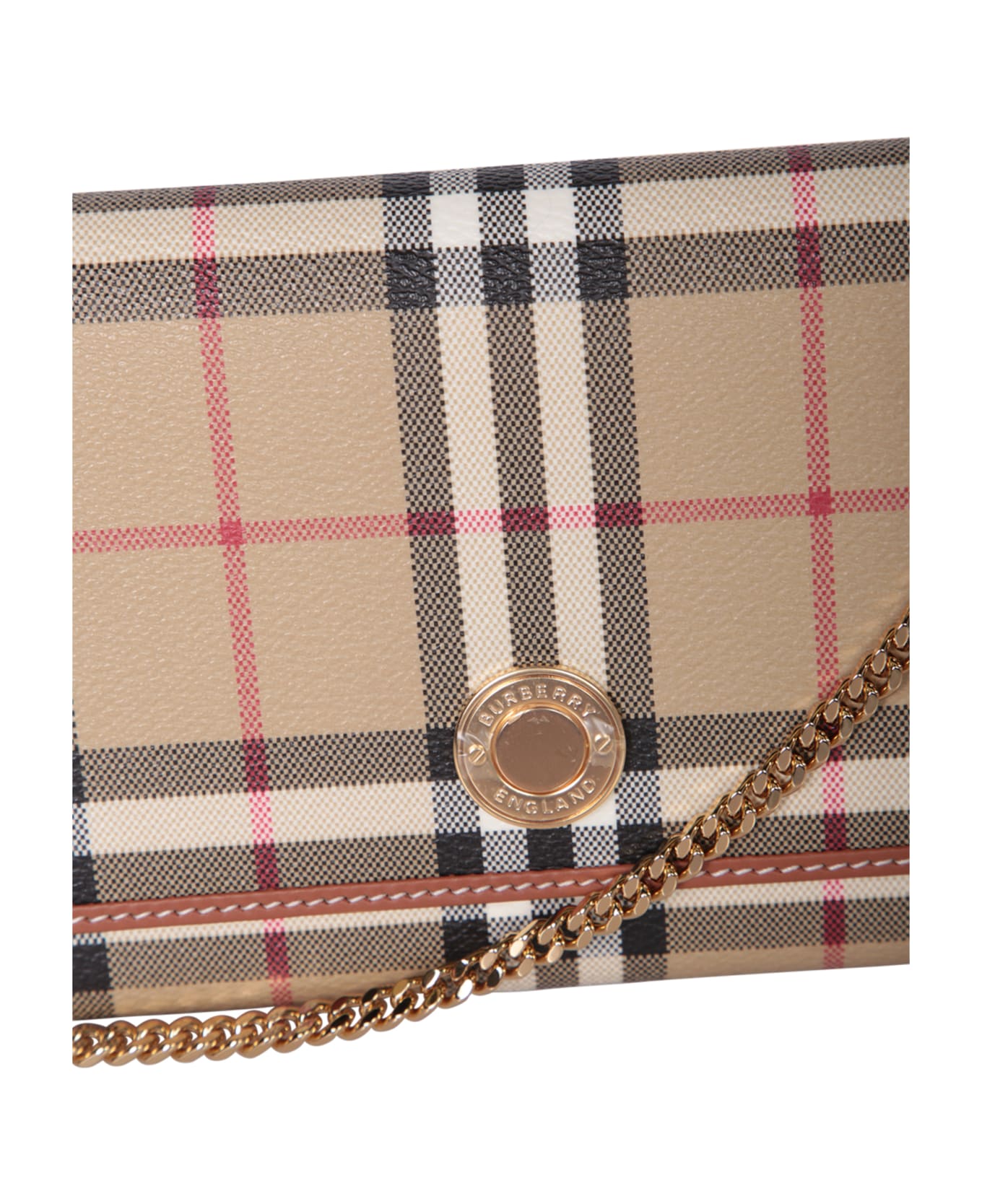 Burberry Hannah Trac Check Beige Bag | italist