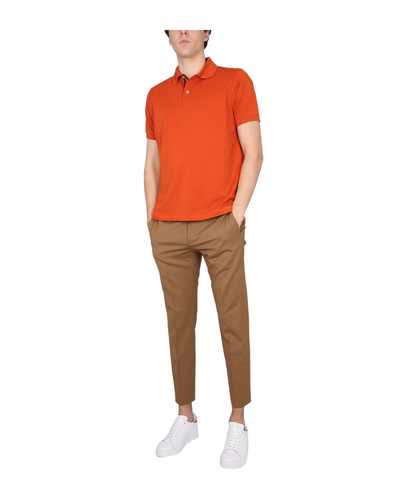 Paul Smith Cotton Polo - ORANGE