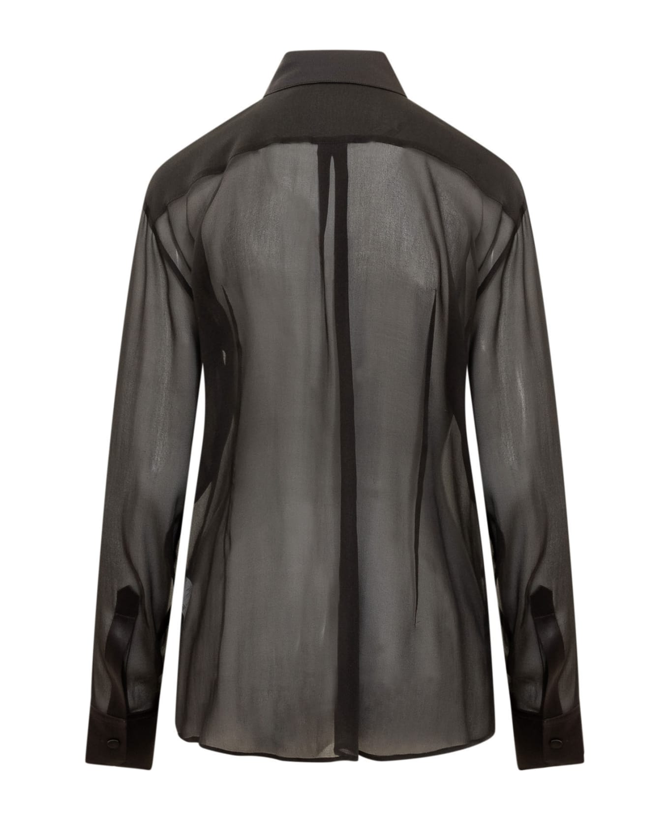 Dolce & Gabbana Silk Chiffon Shirt - Black