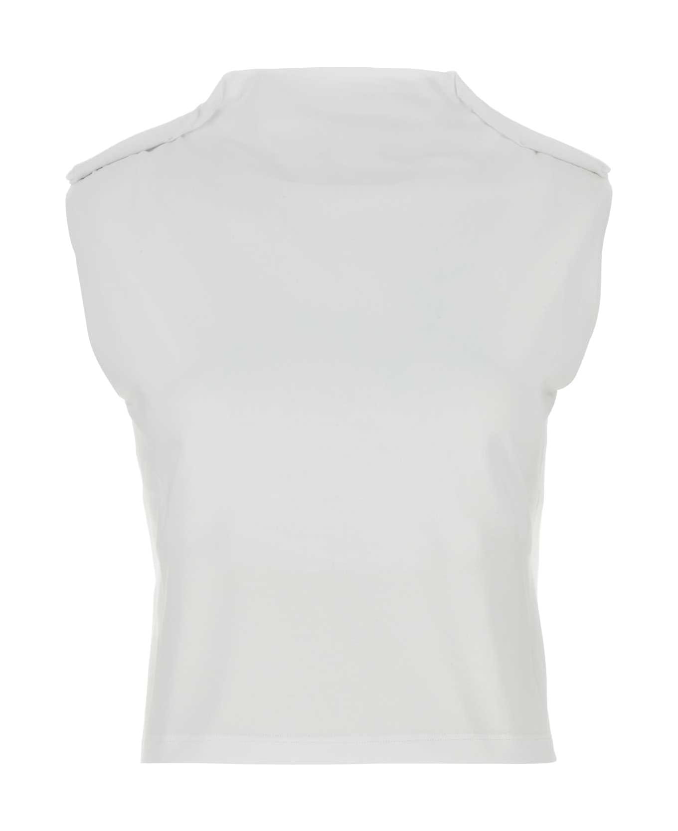Armarium White Stretch Cotton Glenda Top - White