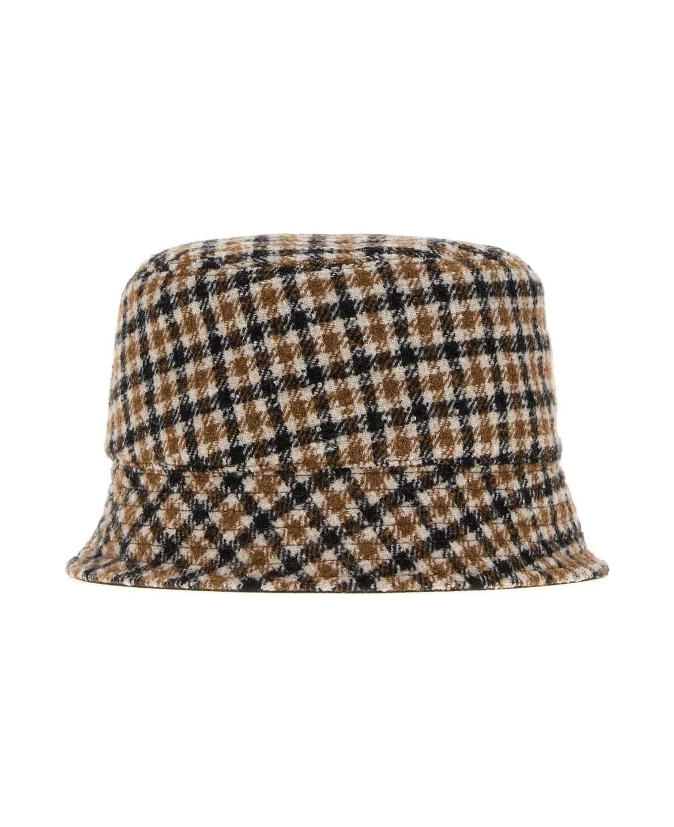 Moncler Embroidered Wool Blend Reversible Bucket Hat - P29