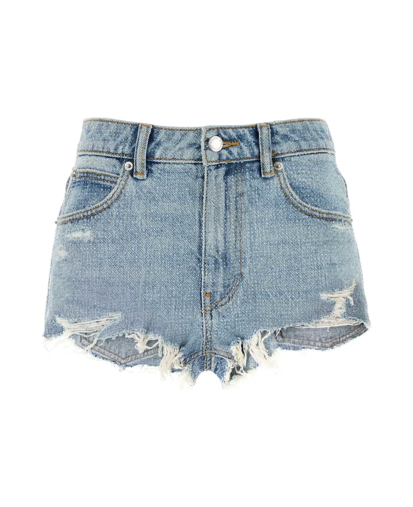Alexander Wang Denim Shorts - POWDERBLUE