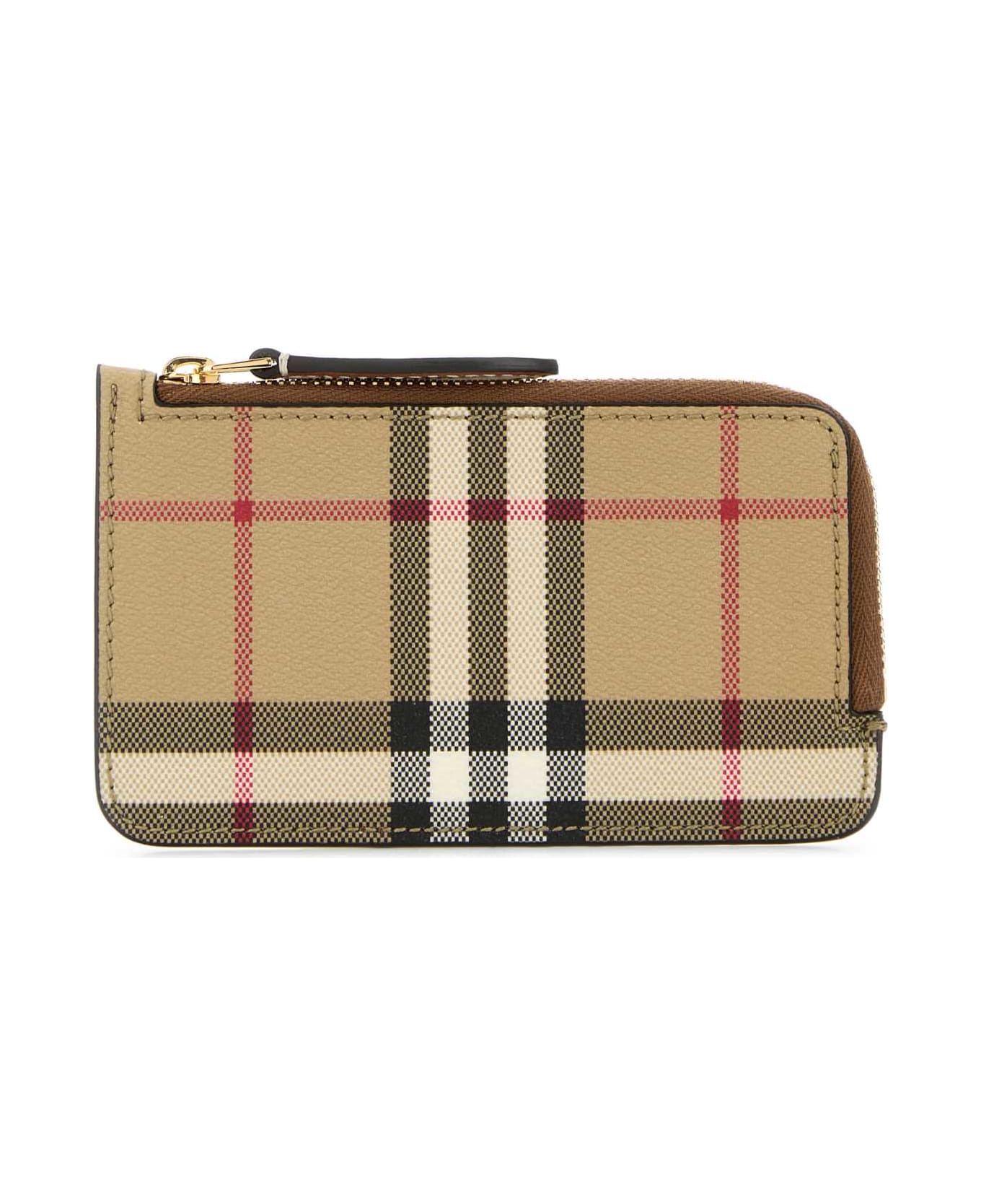 Burberry Printed Canvas Card Holder - VNTGCHKBRIARBROWN