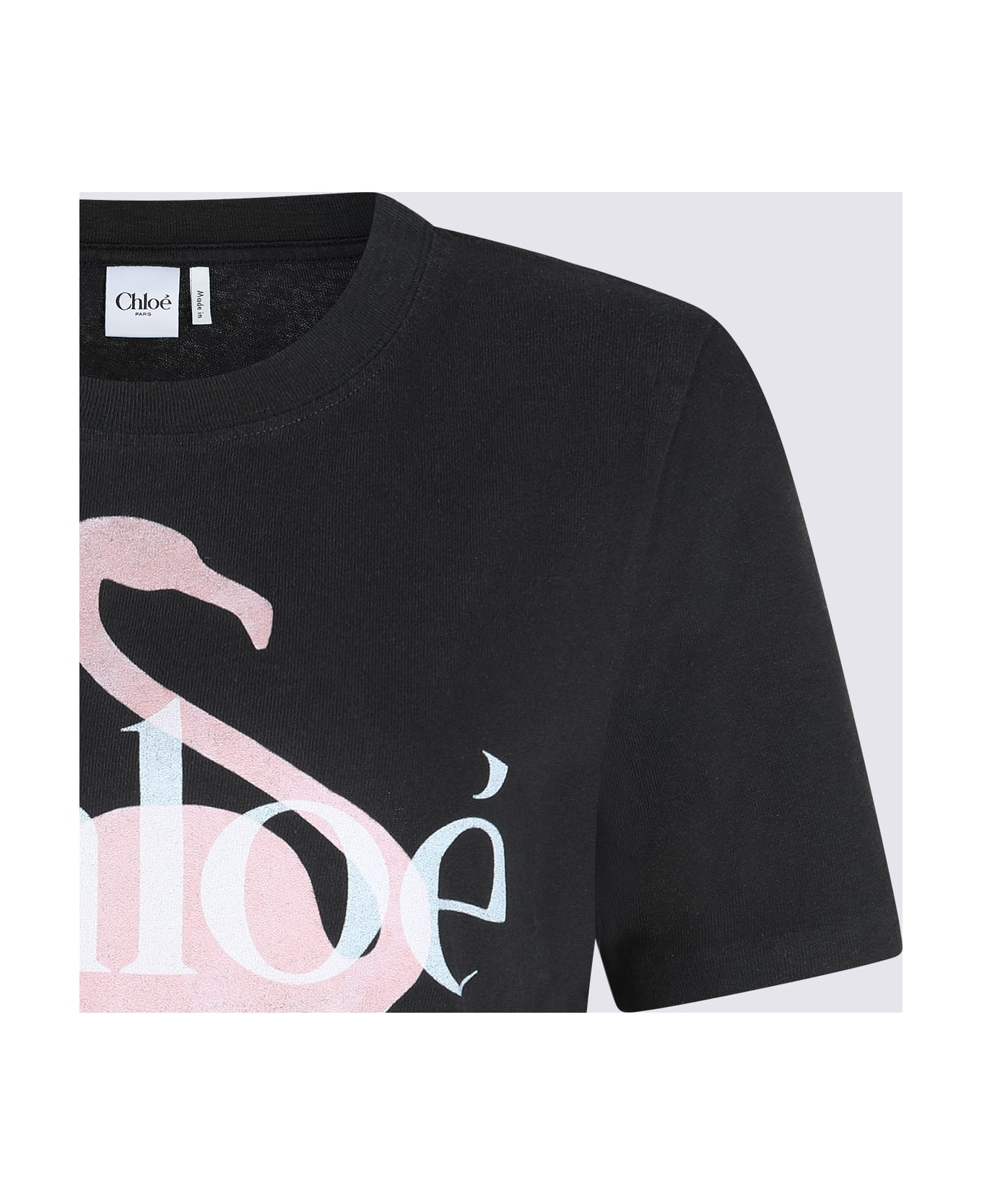 Chloé Black Cotton T-shirt - ASH BLACK