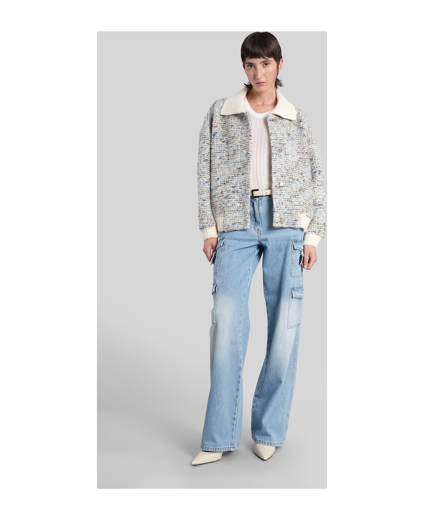 IRO Simone Casual Jacket In Multicolor Acrylic - multicolor