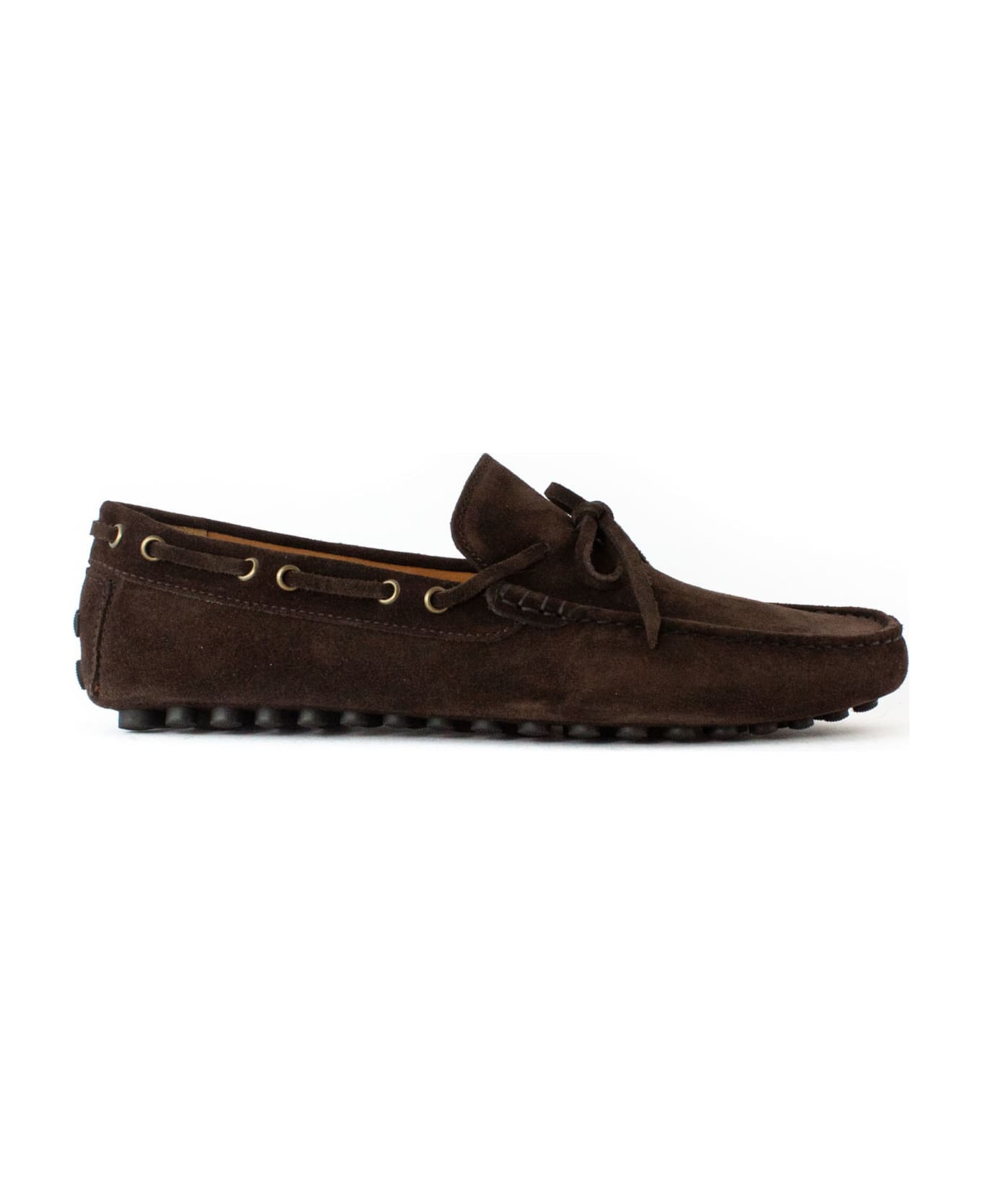 Doucal's Brown Suede Driver Loafer - Brown