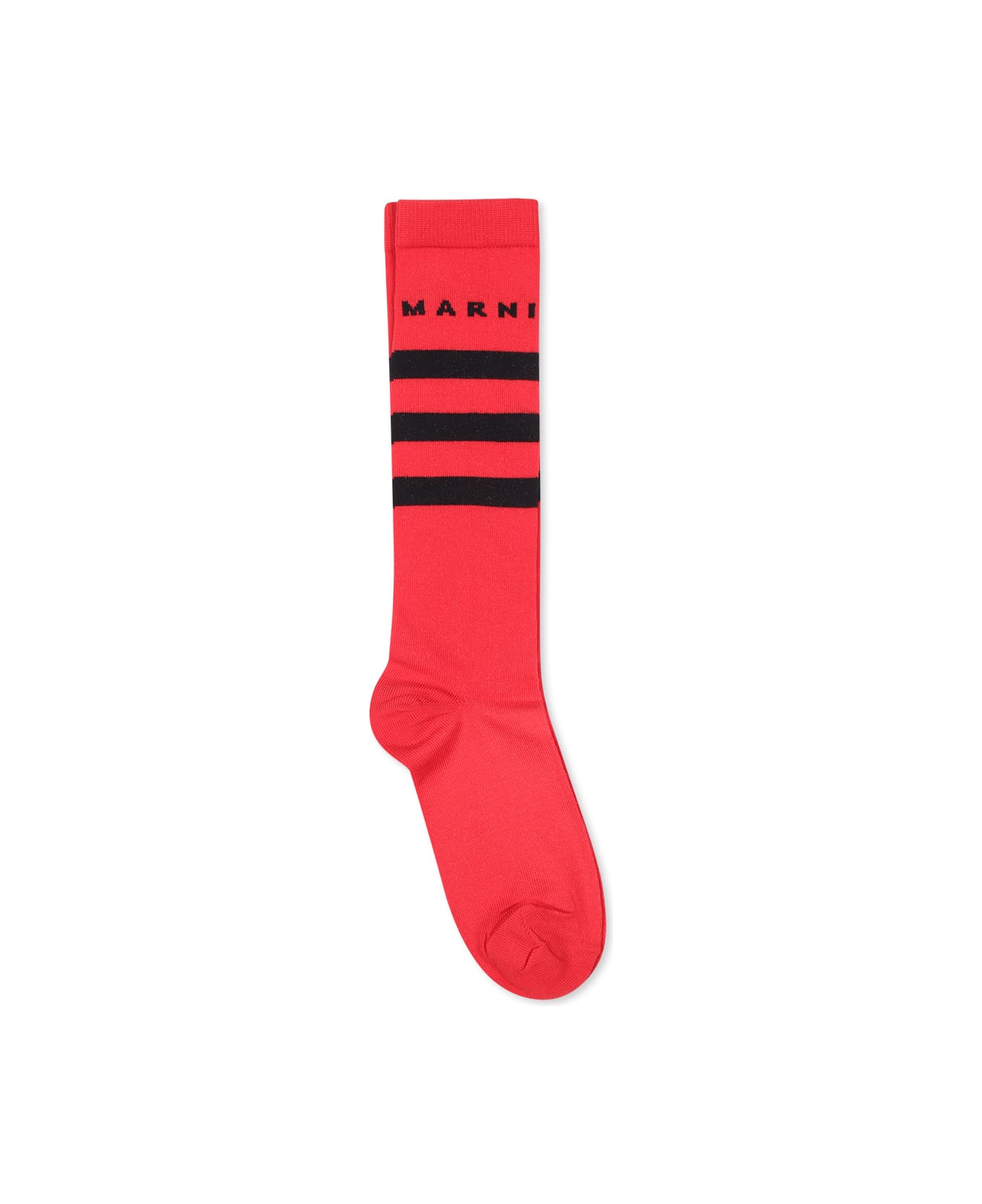 Marni Red Socks For Kids With Logo - Red