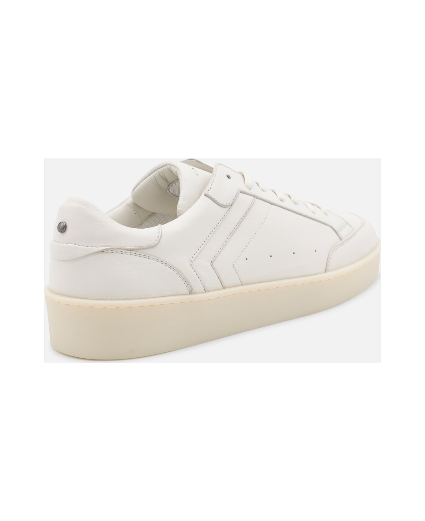 Canali White Leather Sneakers