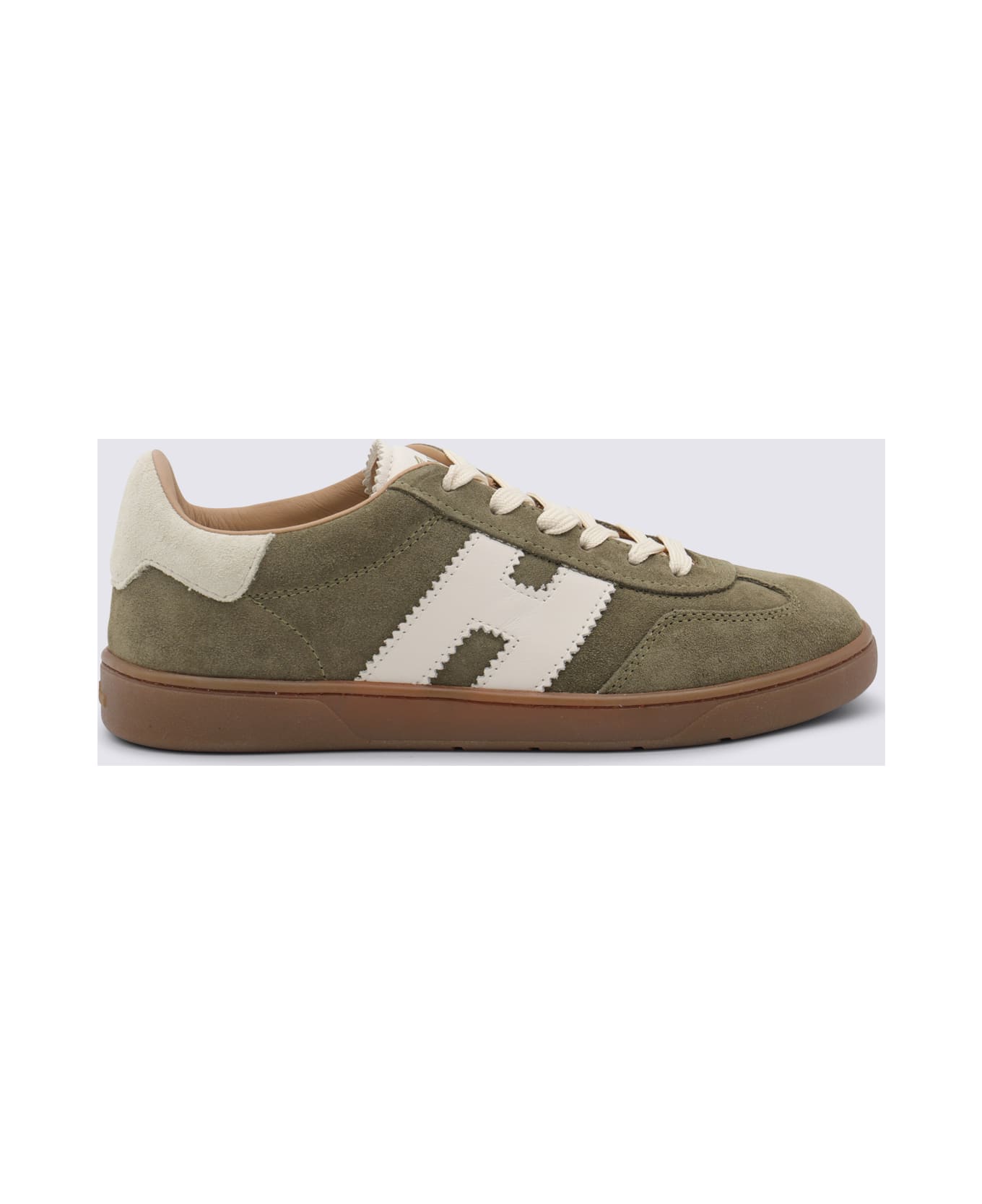 Hogan Light Green Leather Sneakers - Green