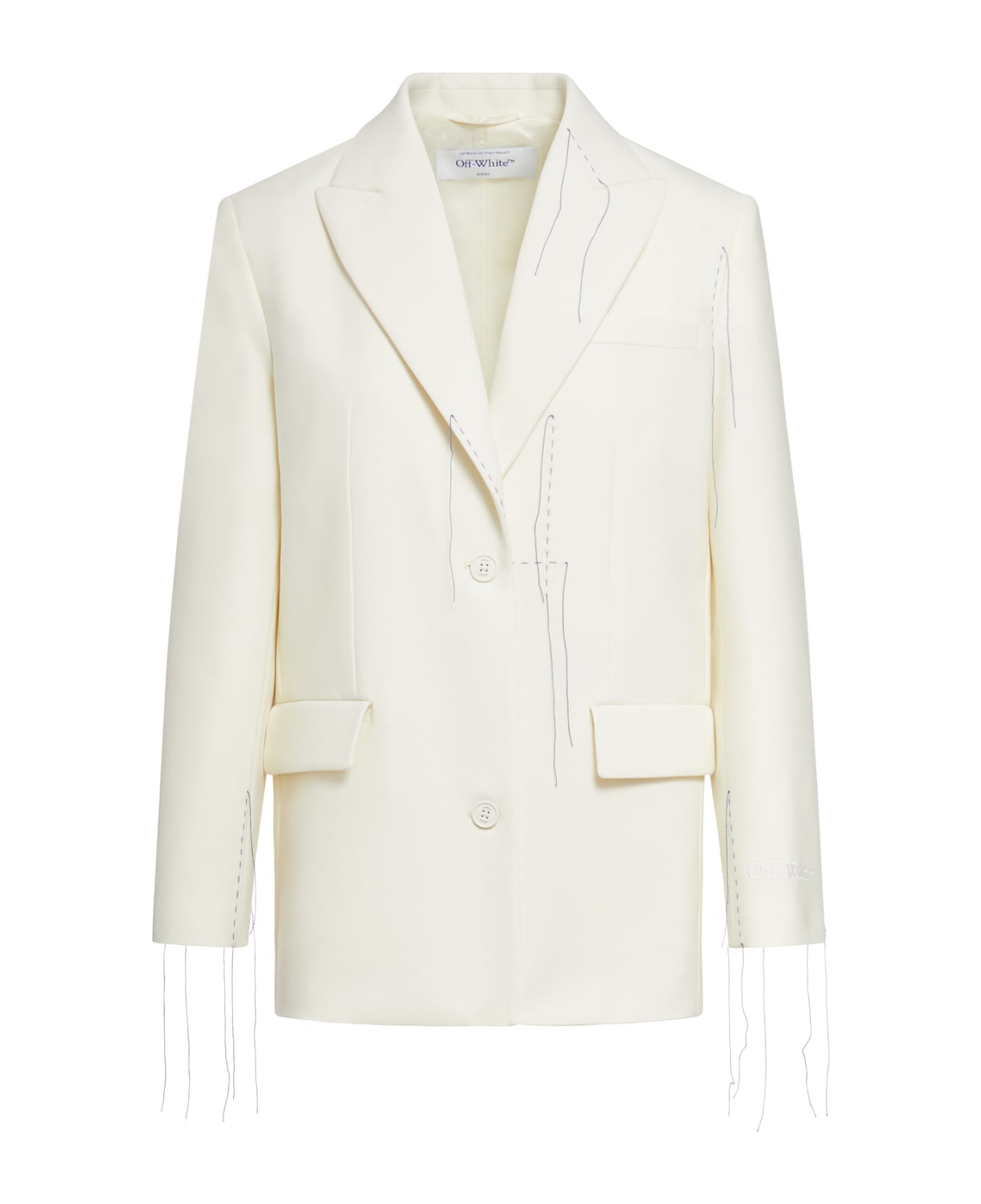 Off-White Ivory Jersey Blazer - WHTWHT