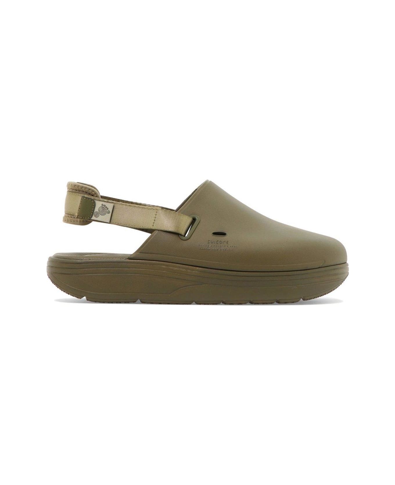 SUICOKE Cappo Round Toe Slingback Sandals - Green フラットシューズ
