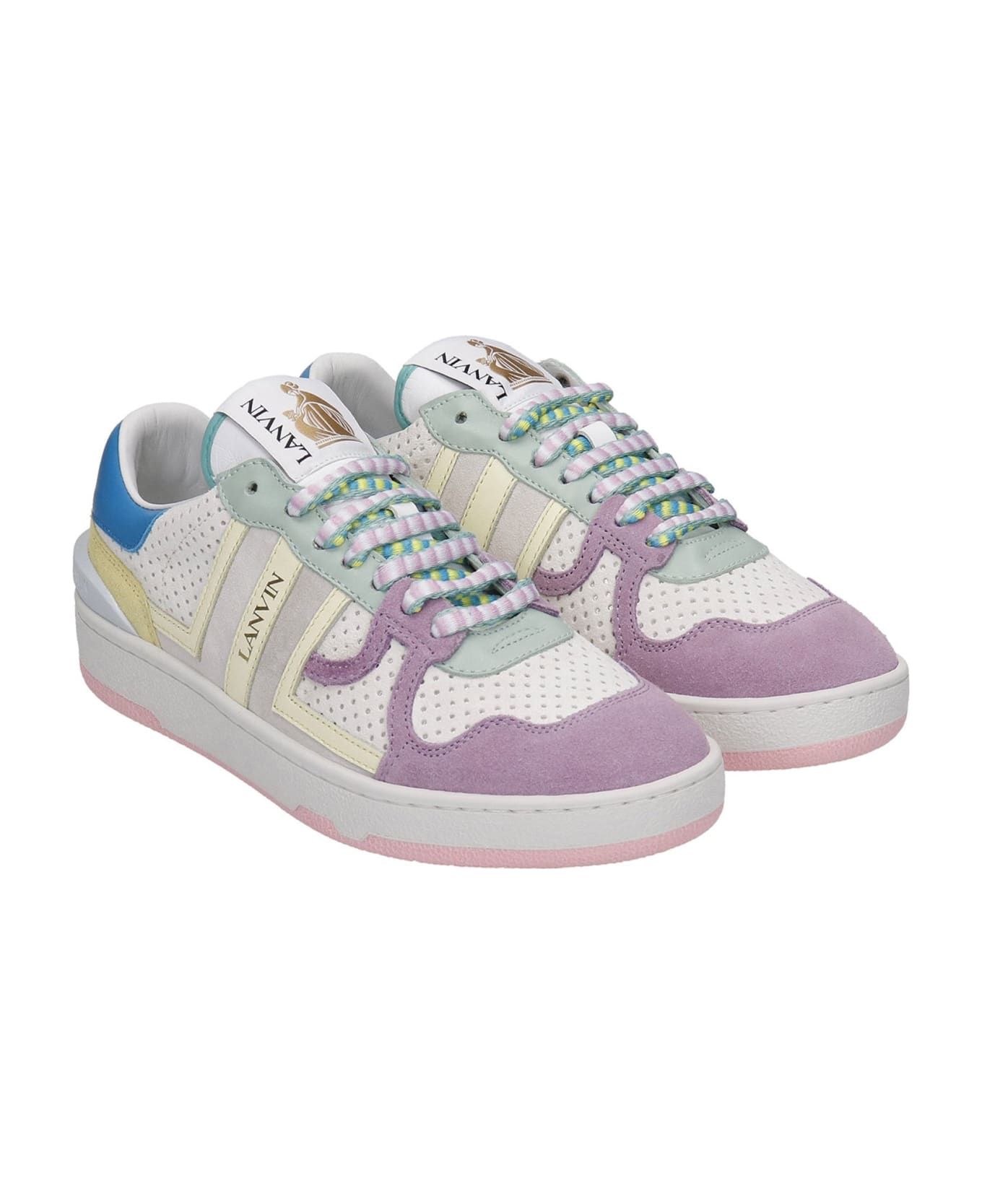 Lanvin Clay Leather Sneakers - Purple