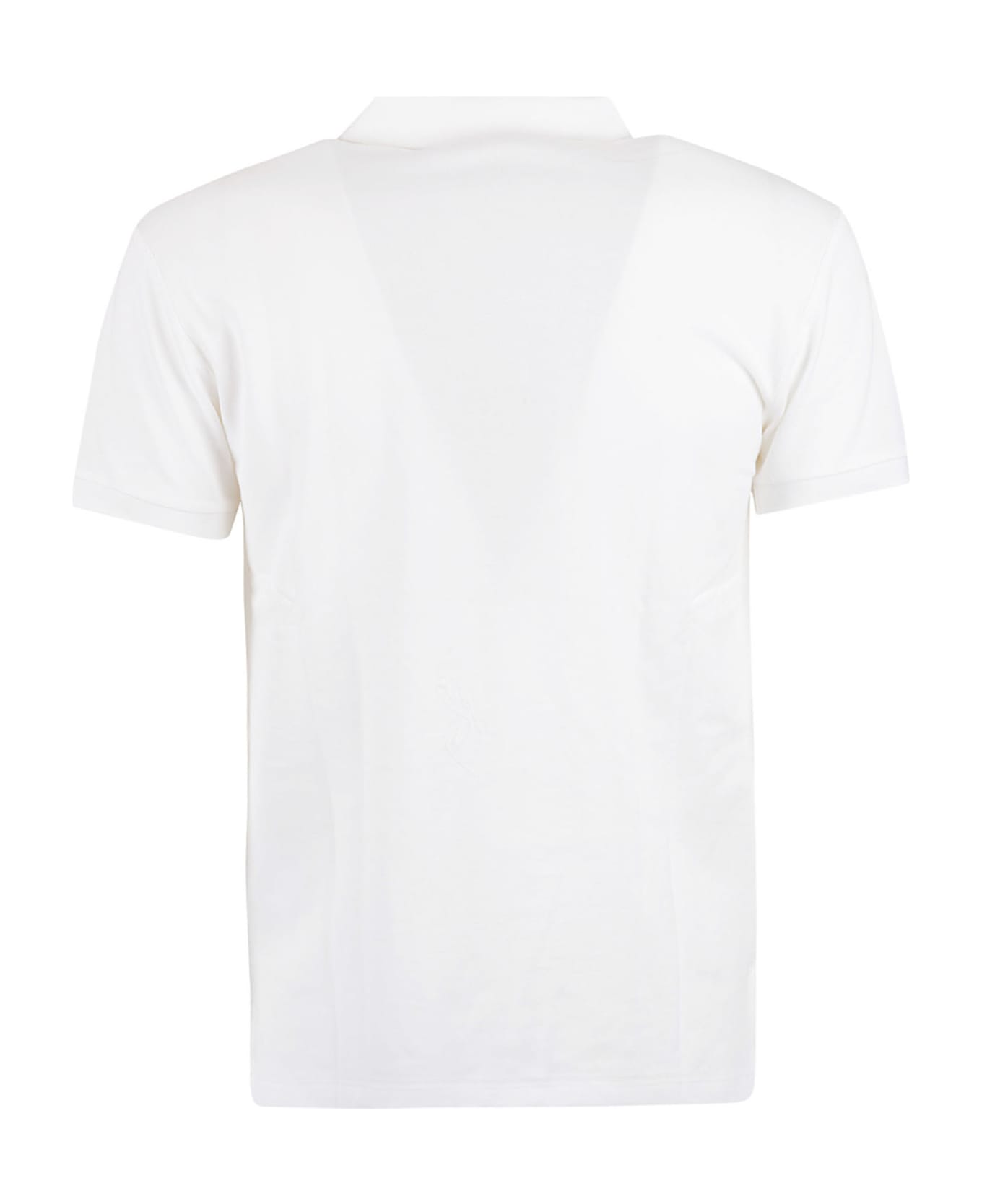 Ralph Lauren Logo Embroidered Polo Shirt - White シャツ