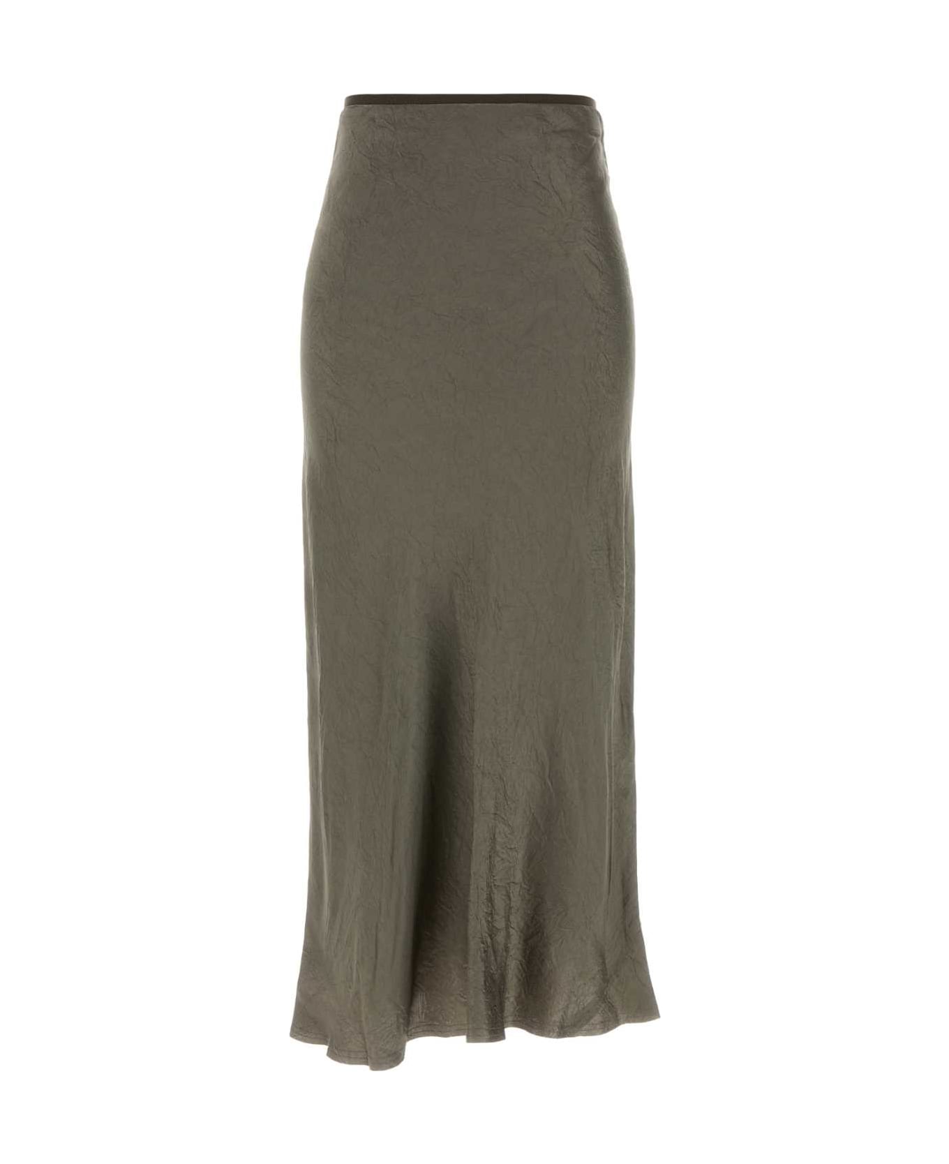 Maison Margiela Grey Satin Skirt - BEIGE