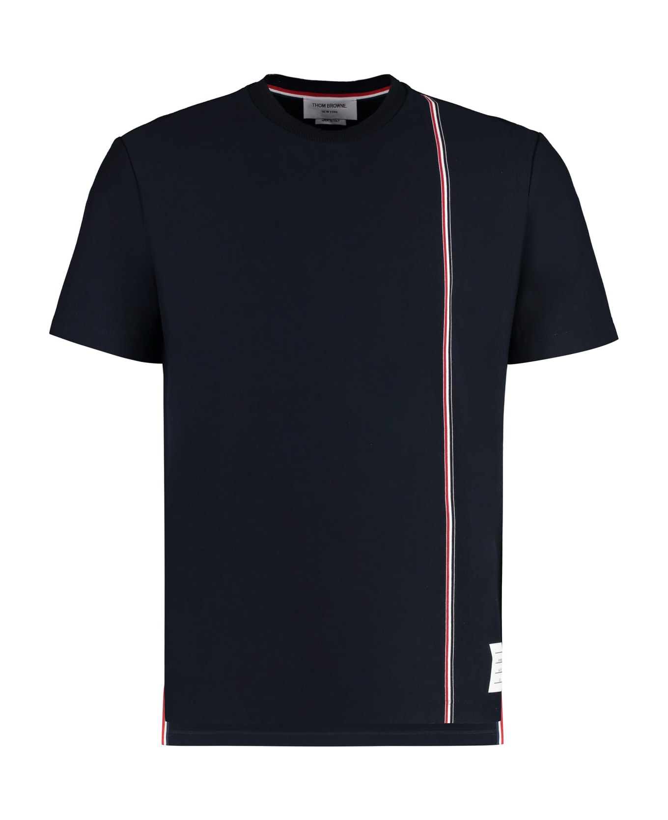 Thom Browne Cotton Crew-neck T-shirt - Navy