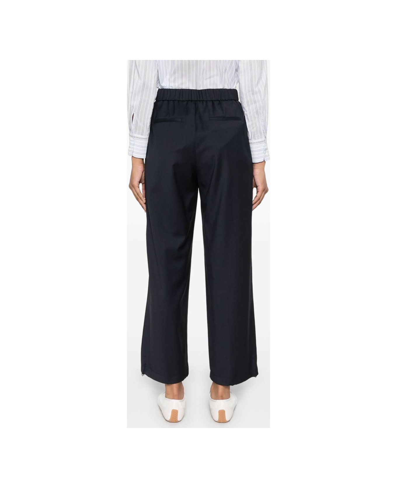 Peserico Navy Blue Trousers - Blue