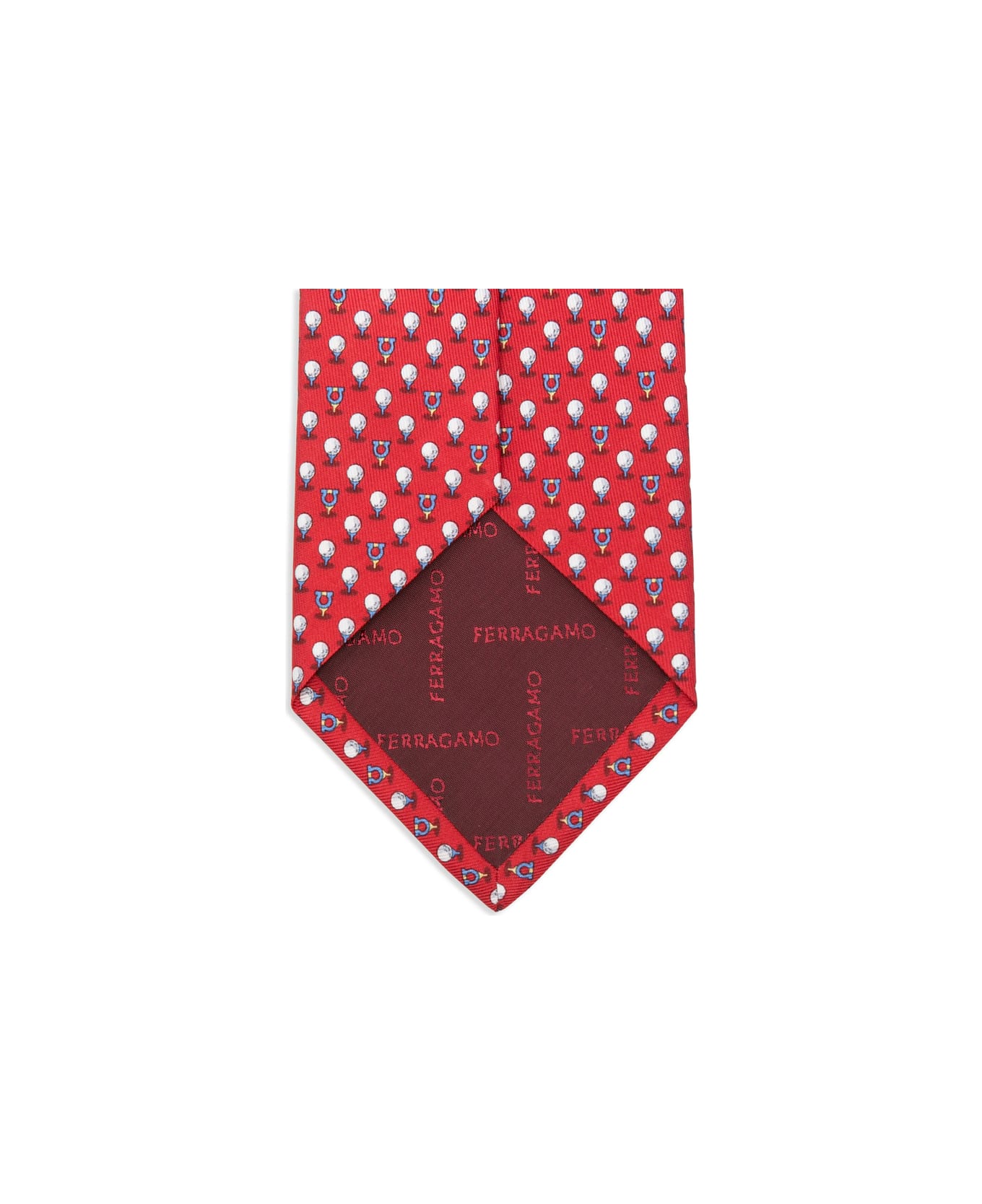 Ferragamo Tie - RED/BLUE