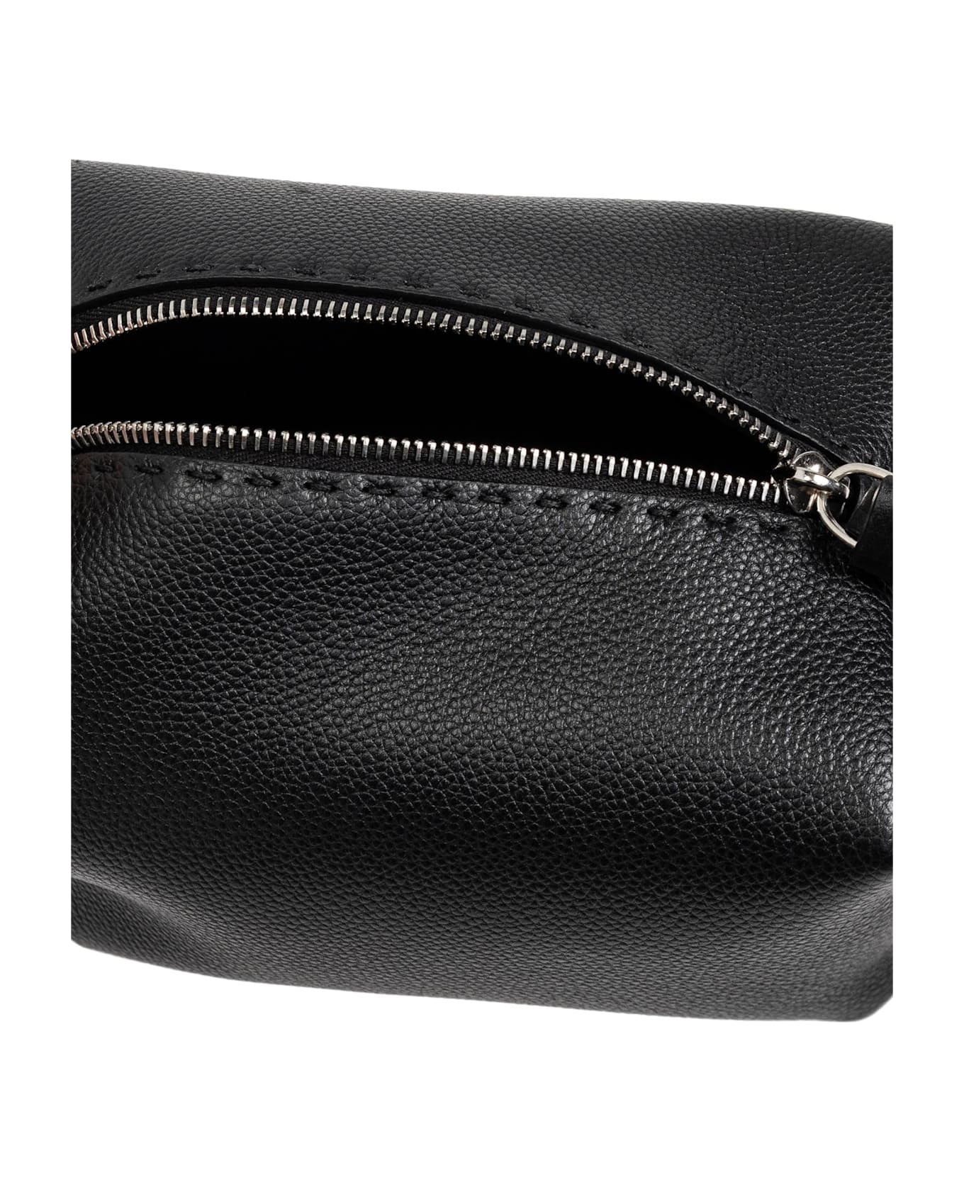 Fendi Leather Makeup Bag - Gxn Nero Palladio