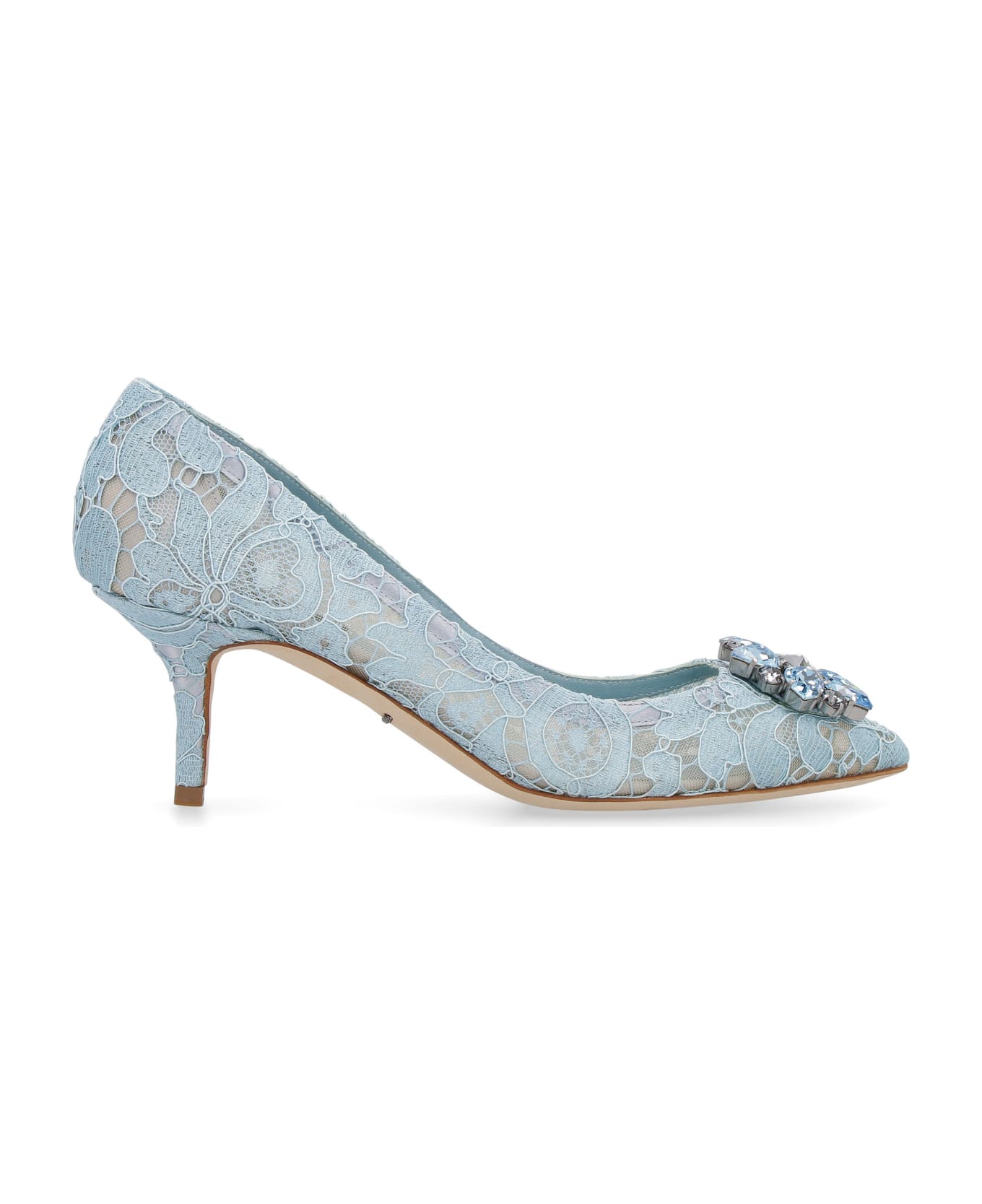 Dolce & Gabbana Bellucci Lace Pump - Light Blue