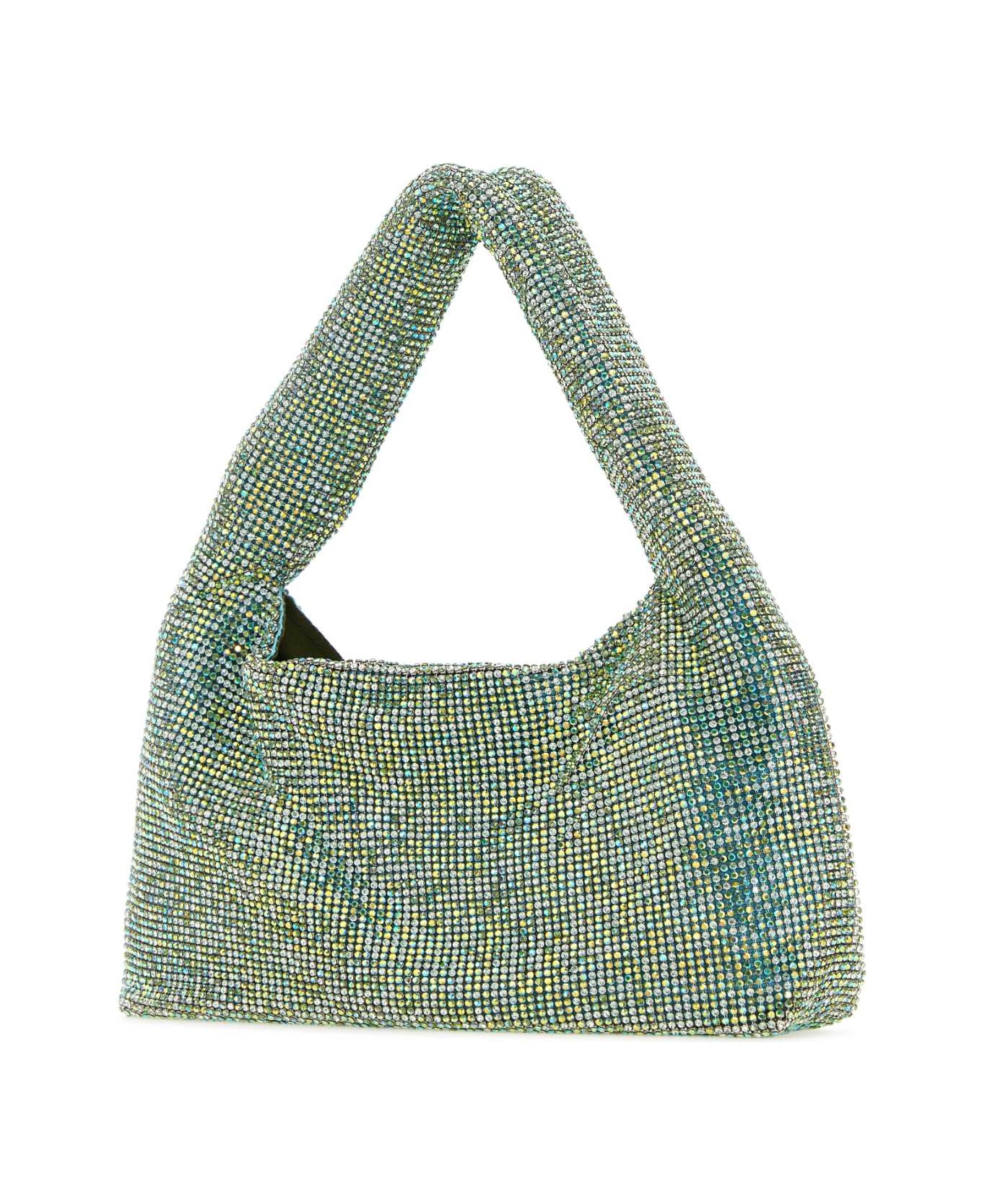Kara Green Rhinestones Mini Handbag - MINTPIXEL トートバッグ