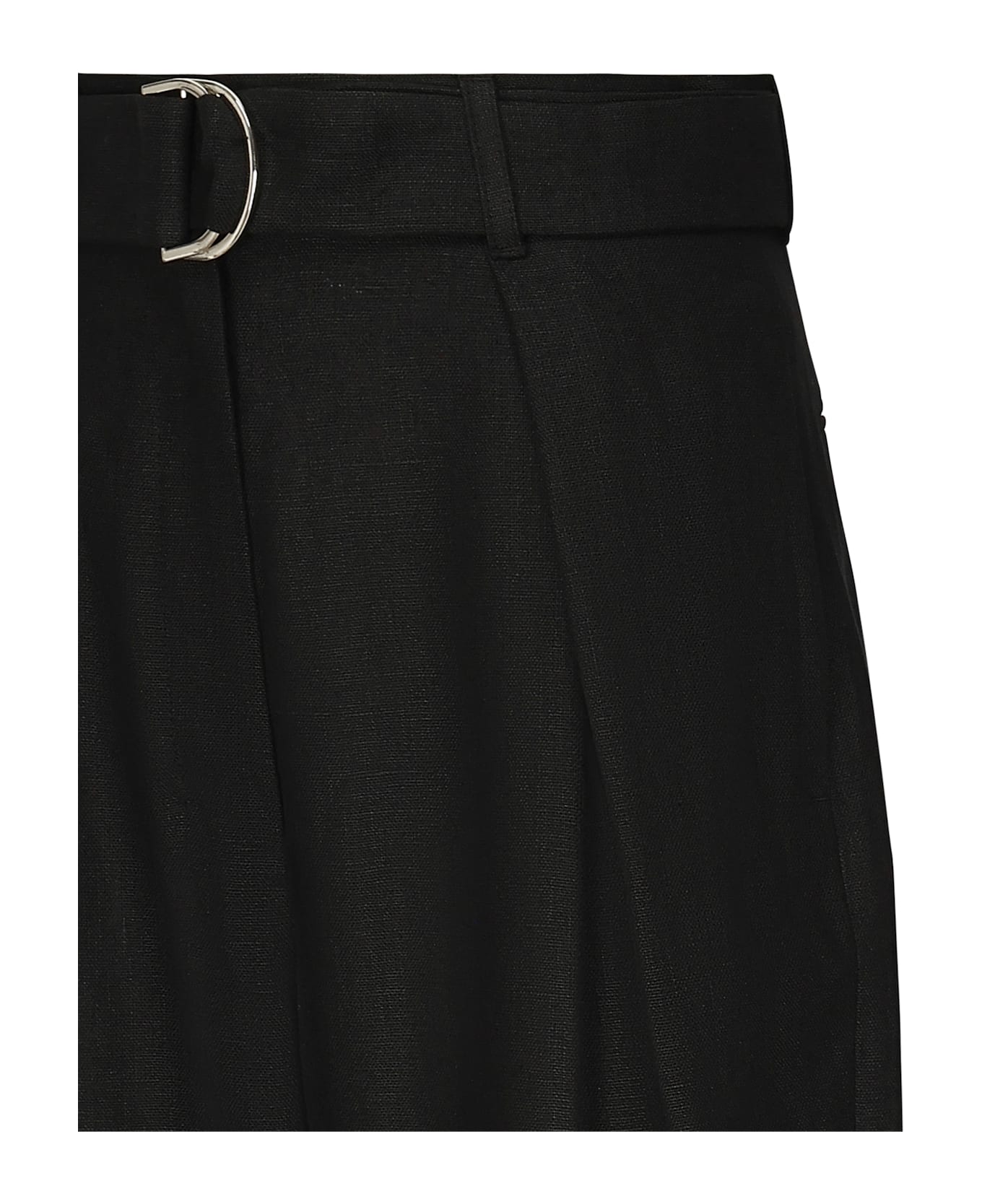 
S Max Mara Wide Jane Linen Trousers - Black